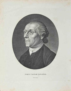 Used Portrait of John Caspar Lavater - Original Etching by Richard Rhodes - 1810