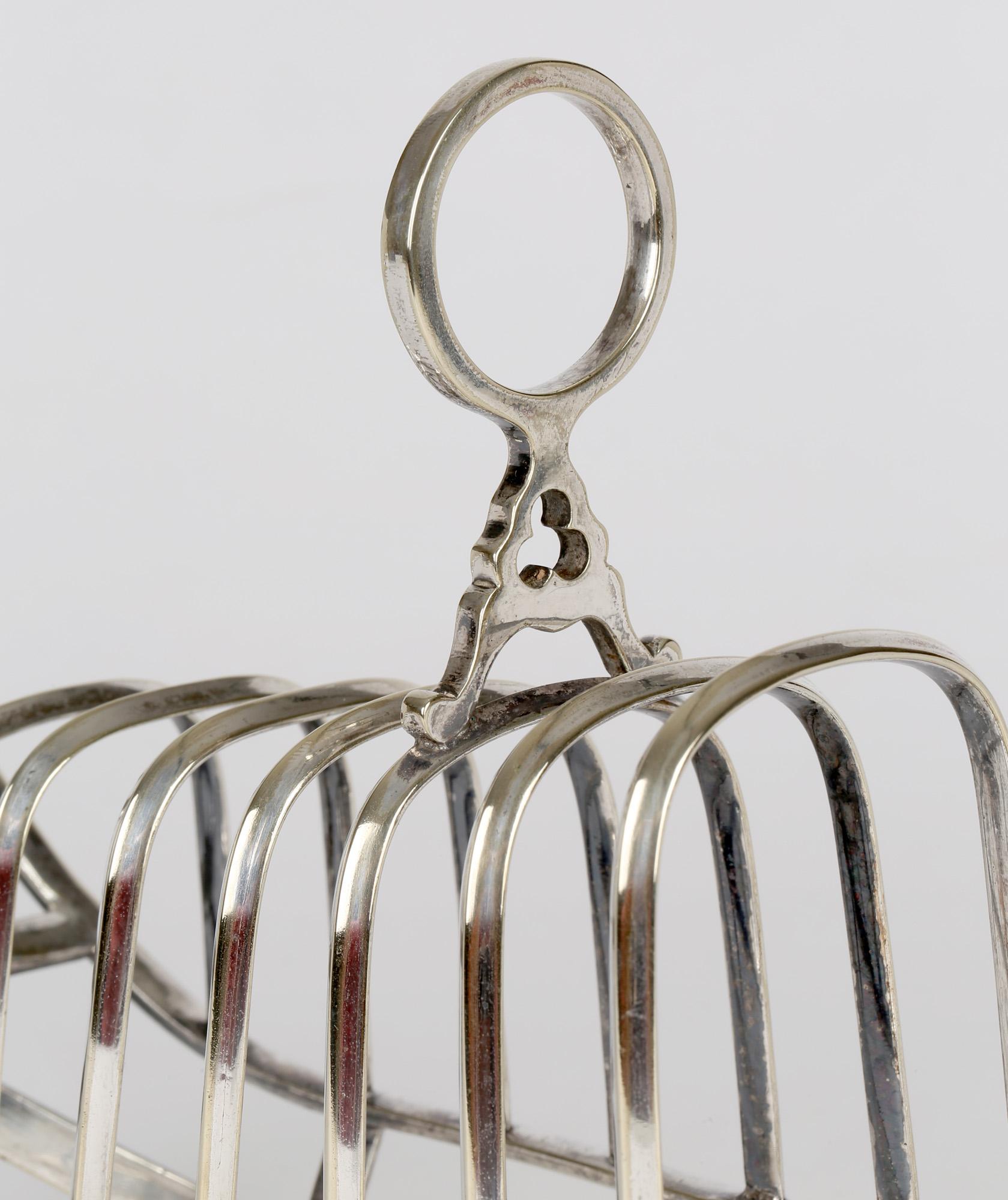 Richard Richardson Antique Sheffield Silver Plated Gondola Toast Rack 7