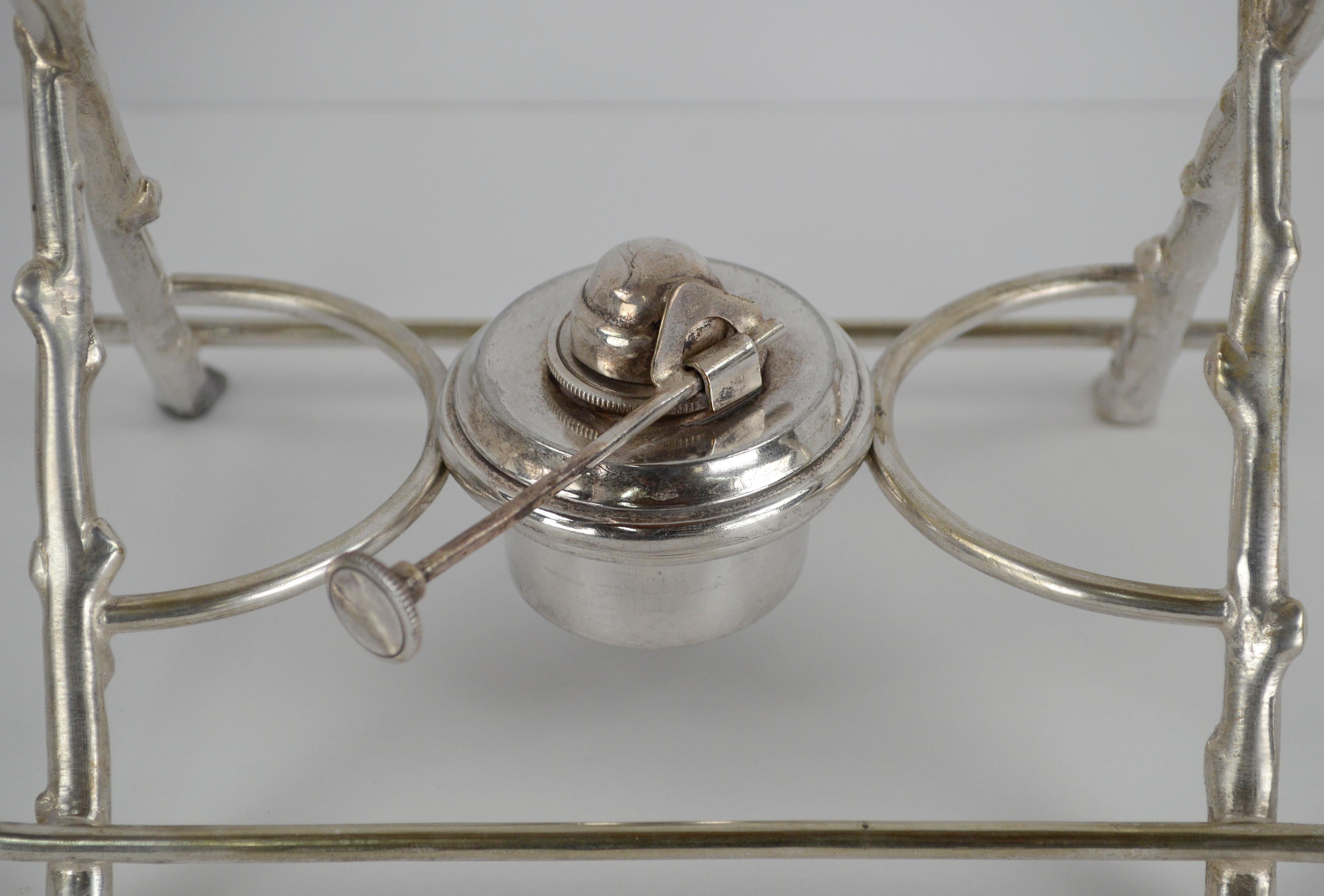Début du 20ème siècle Bouilloire/théière Richard Richardson Sheffield style édouardien en métal argenté avec forme d'escargot basculant en vente