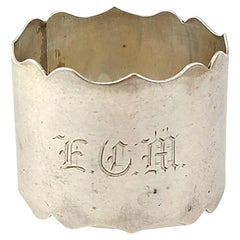 Richard Richardson Sheffield Sterling Silver Napkin Ring with Monogram