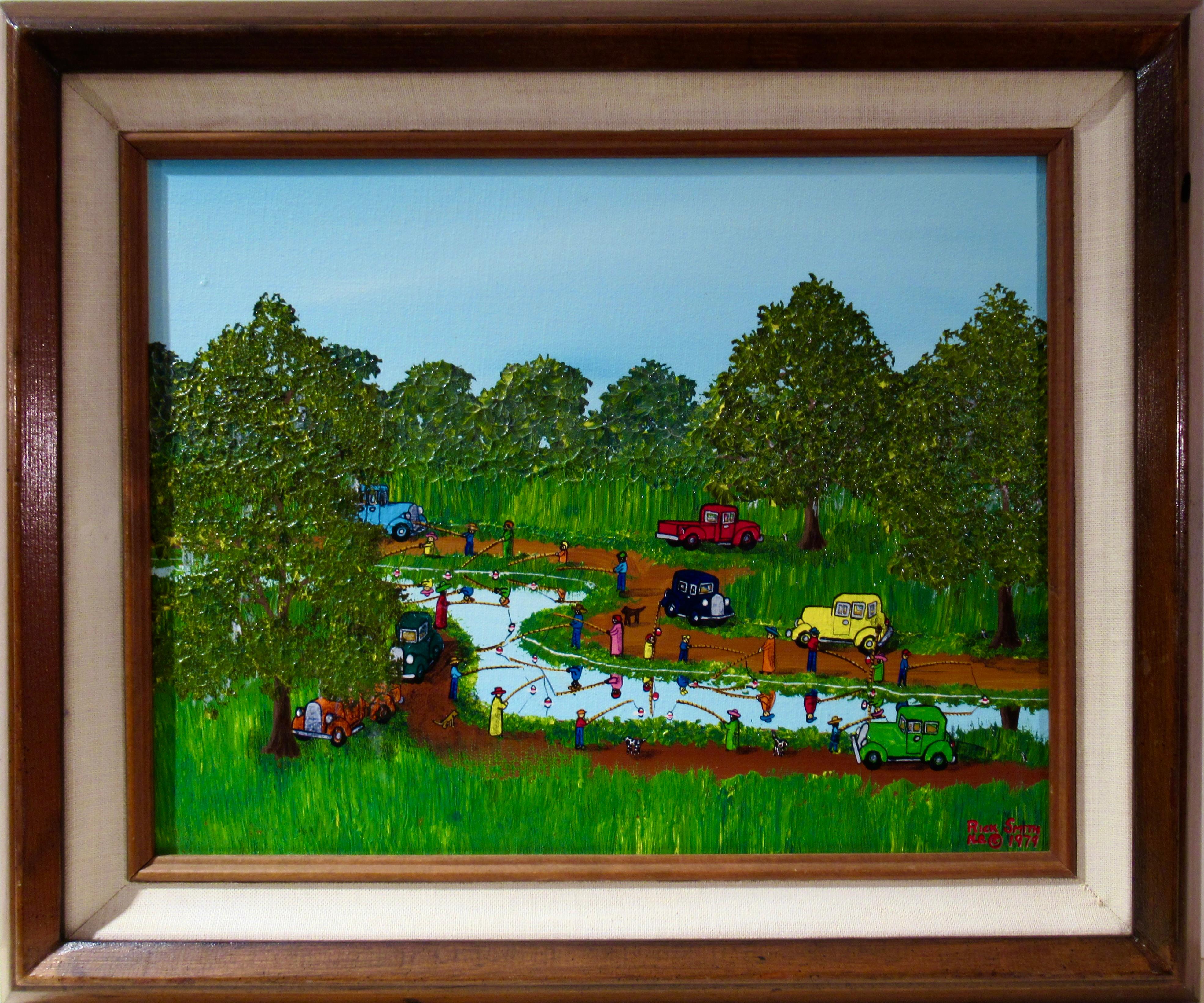 Fishing - Mixed Media Art by Richard (Rick) Lisle Smith