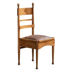 Richard Riemerschmid, Side Chair, Oak, Leather, Germany, 1905