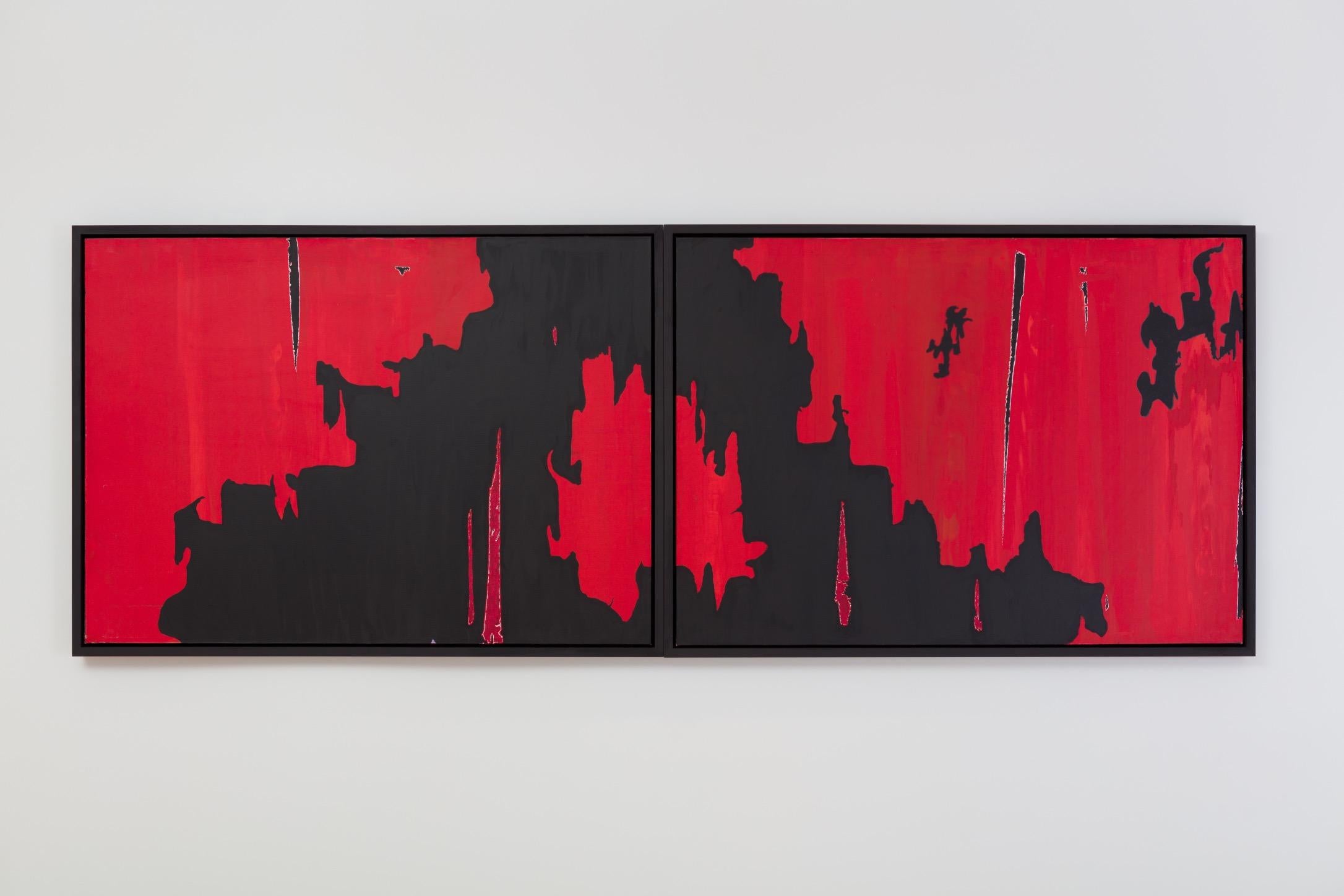 Inspire (diptych) - Large contemporary abstract art by emerging artist - Painting by Richard Roberts