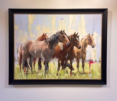 "Sentinelle" - Ritratto di cavallo realista originale, pittura a olio