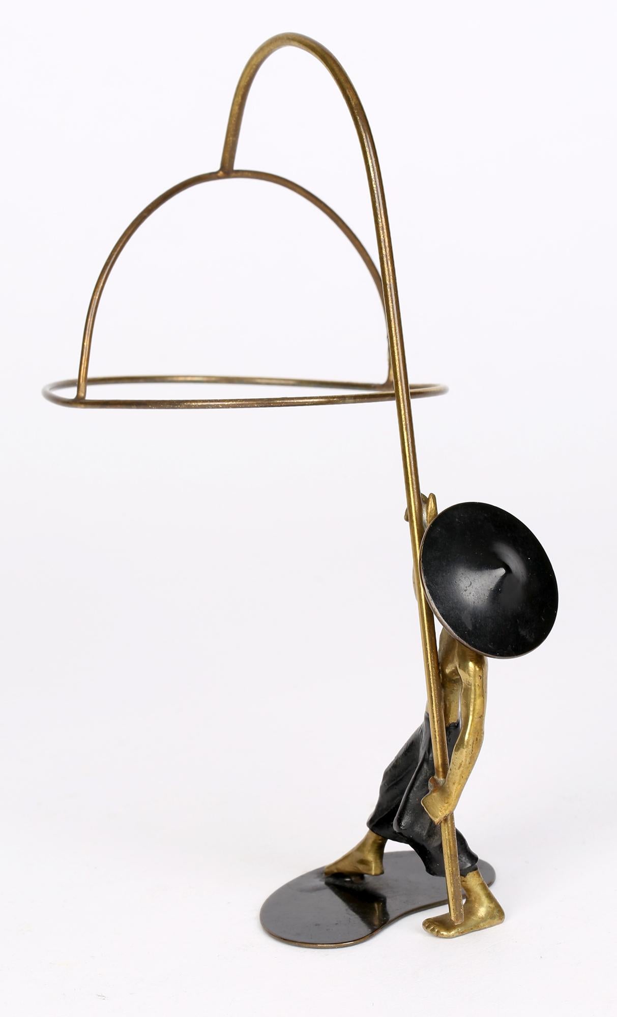 Richard Rohac Attributed Austrian Vienna Bronze Asian Bird Catcher Figure 5