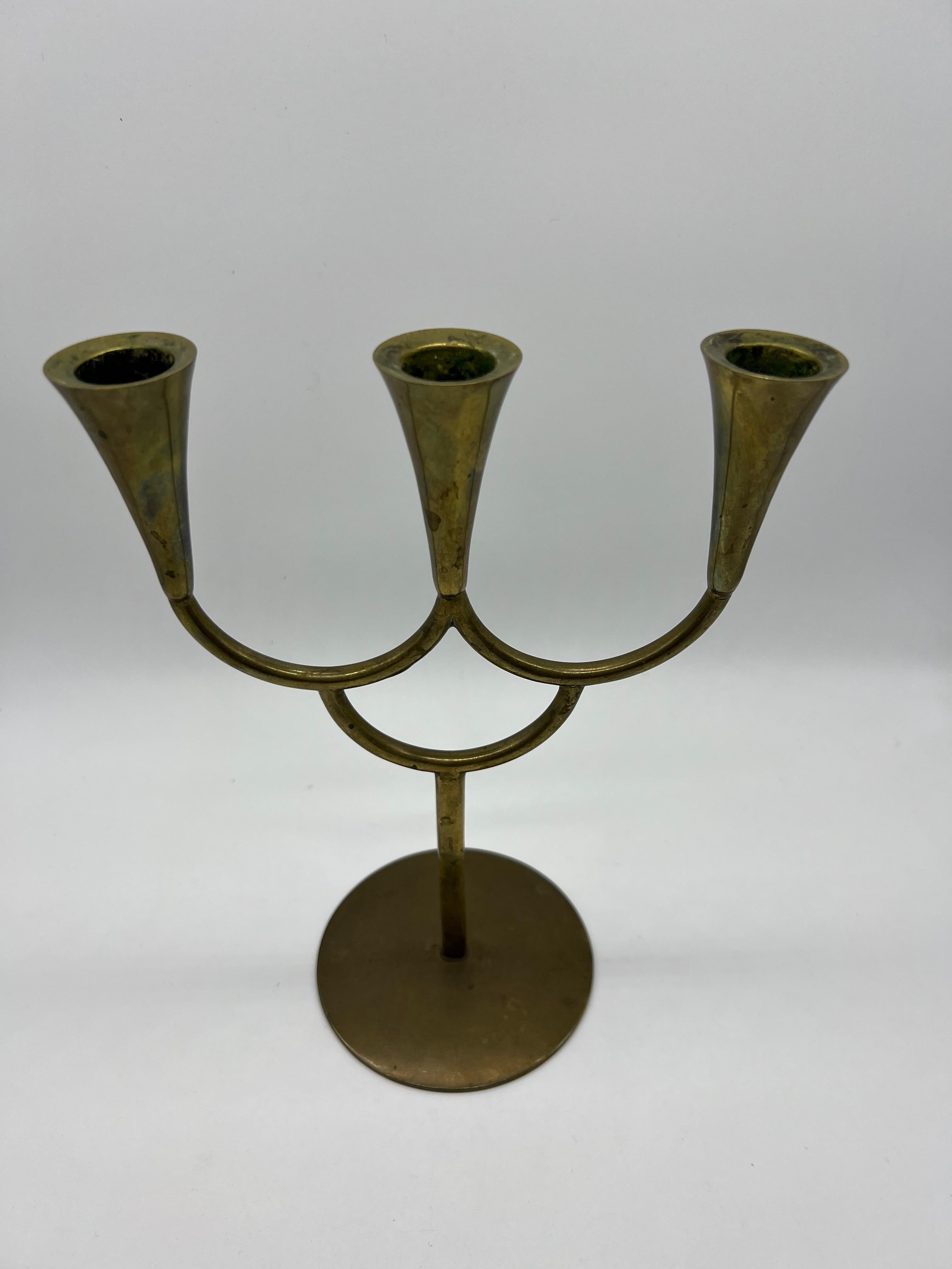 Other Richard Rohac Brass Candlestick, Mid-20th Century For Sale