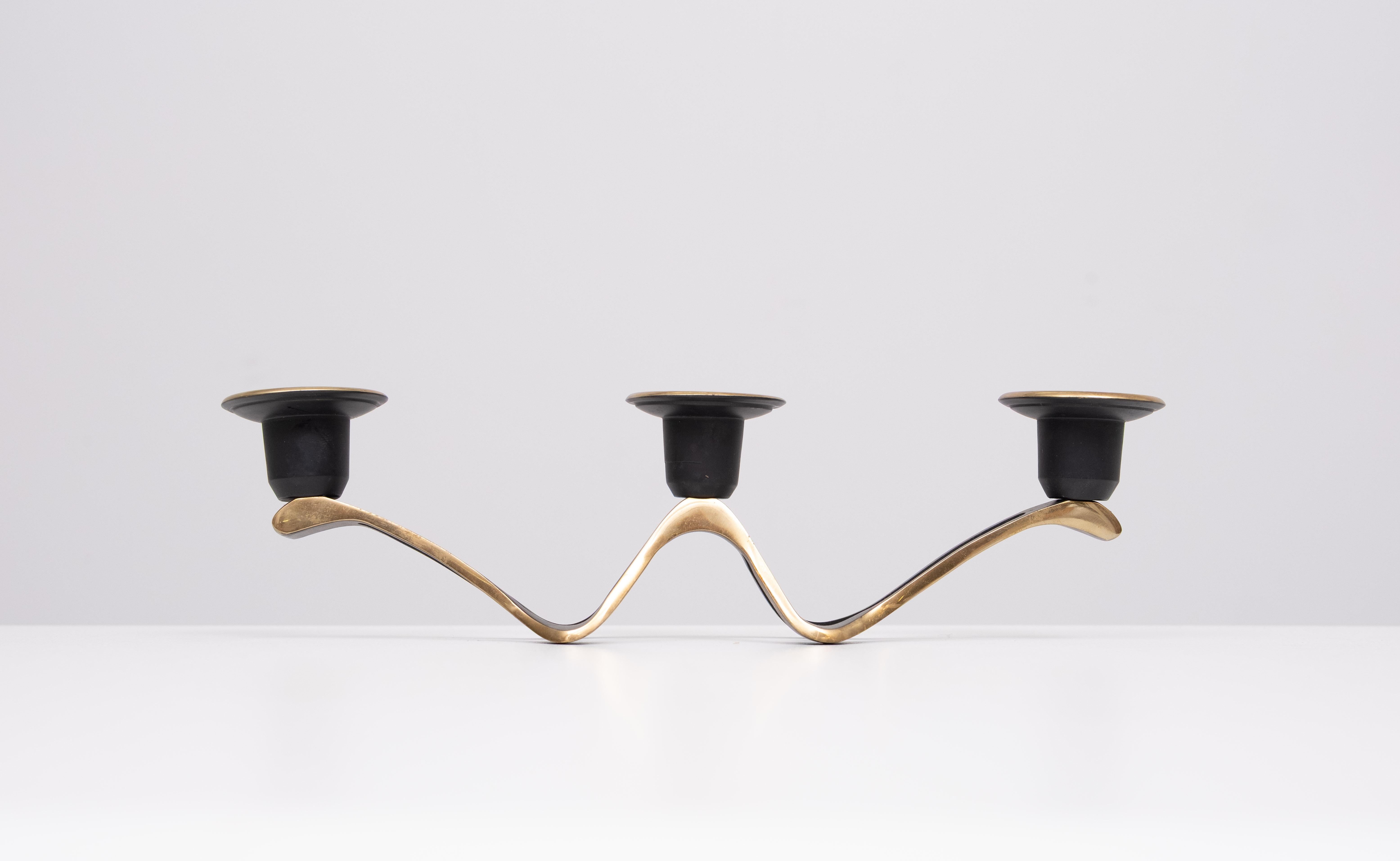 Mid-Century Modern Richard Rohac  candle holder by Walter Bosse  1960s Austria For Sale
