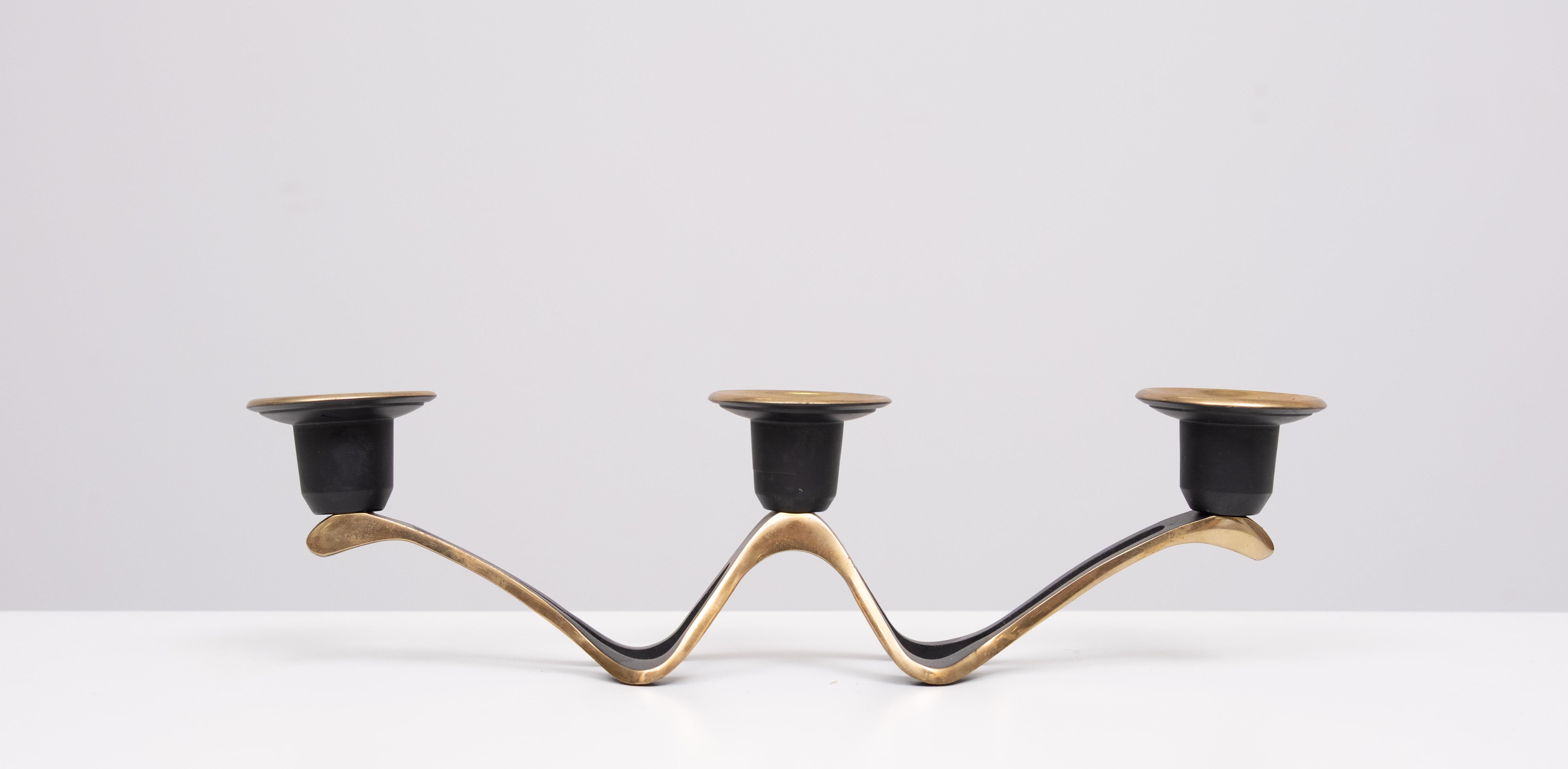 Austrian Richard Rohac  candle holder by Walter Bosse  1960s Austria For Sale