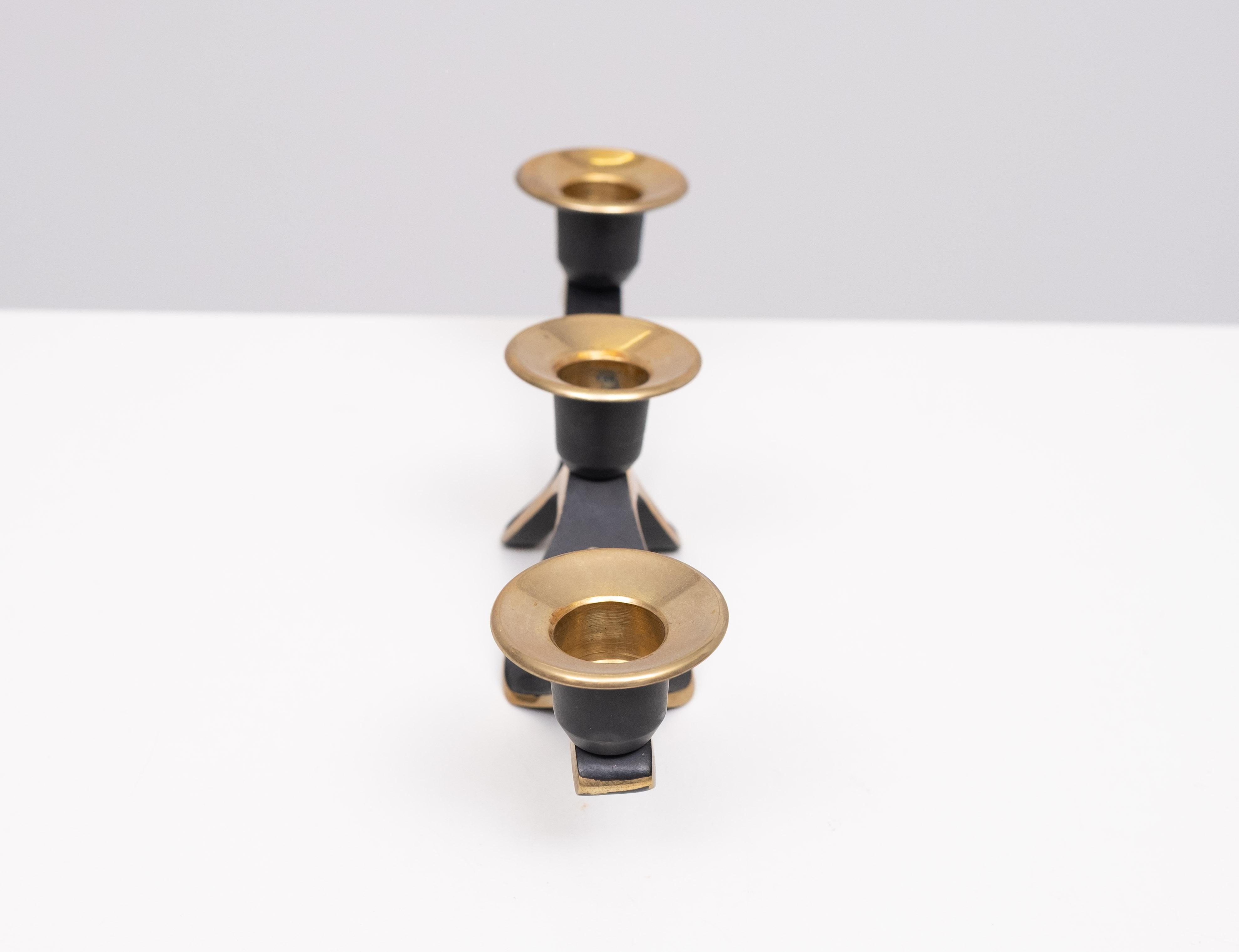 Richard Rohac  candle holder by Walter Bosse  1960s Austria In Good Condition For Sale In Den Haag, NL