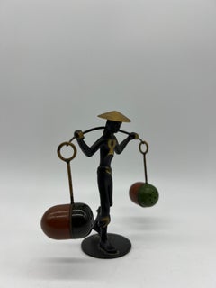 Richard Rohac Chinese Water Carrier Salt and Pepper Shaker, 1955