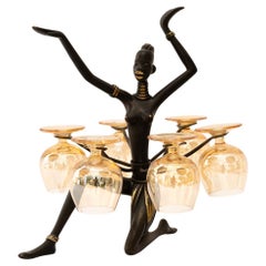 Porta figurine in vetro Richard Rohac anni '50 circa ( firmato )