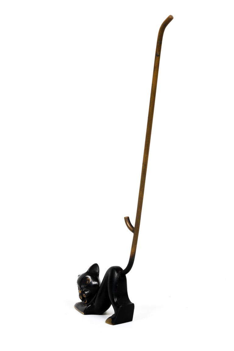 Richard Rohac Cat Richard Rohac Figurine Pretzel Holder, Ring Holder, Vienna, 1950s For ...