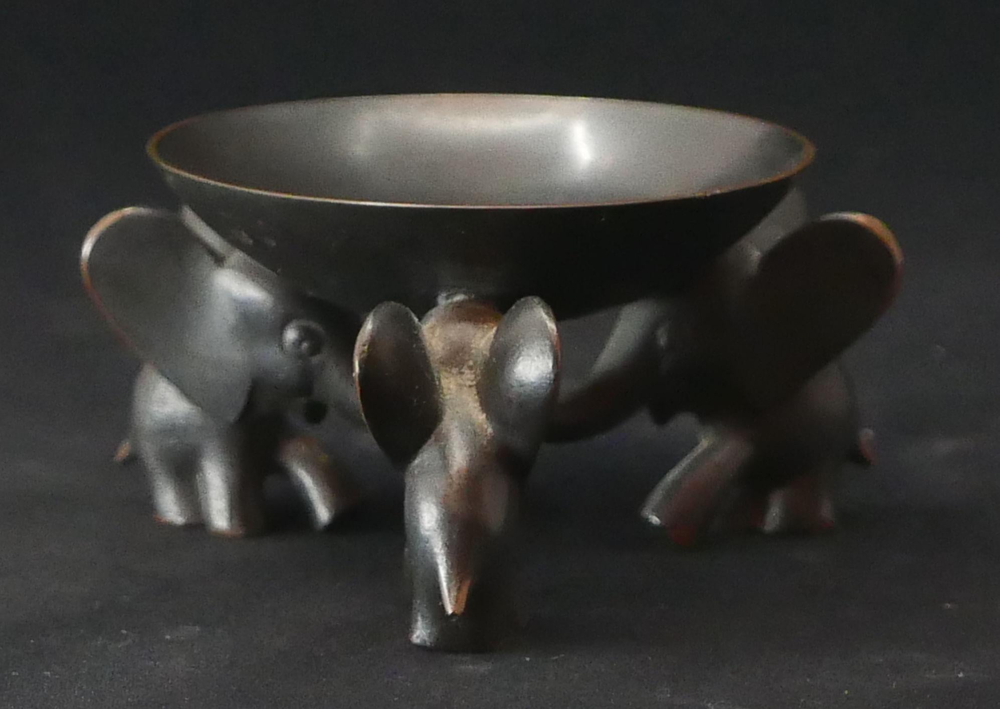 Austrian Richard Rohac Small Elephant Pedestal Bowl