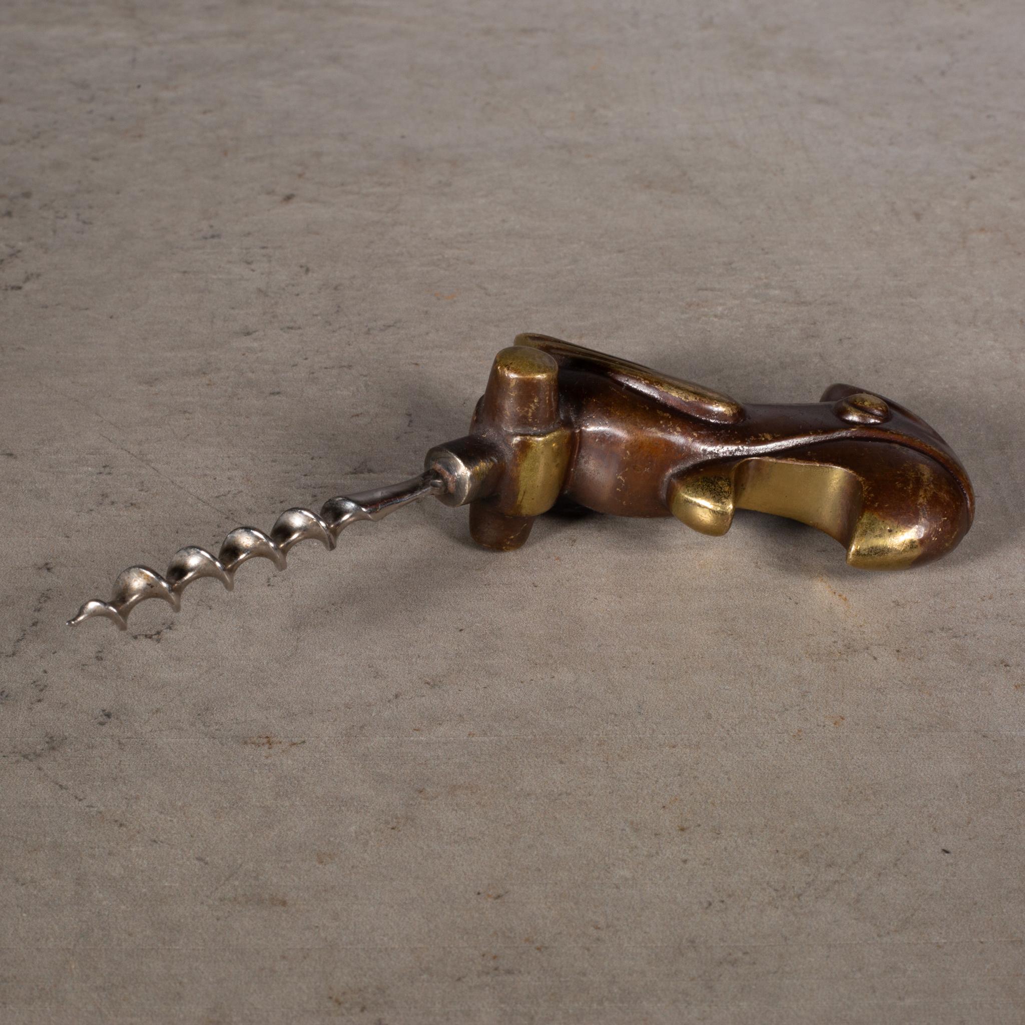 Austrian Richard Rohac Solid Bronze Wine Opener Bottle Opener c.1950 For Sale