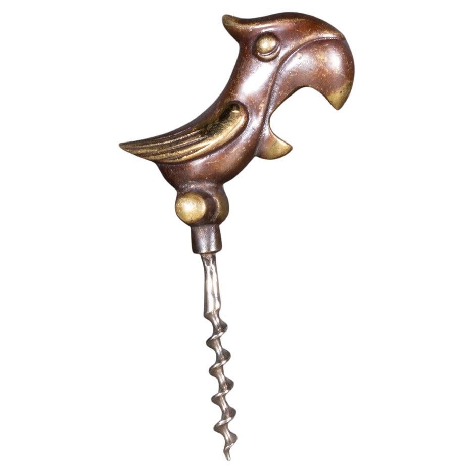 Richard Rohac Solid Bronze Wine Opener Bottle Opener c.1950 For Sale