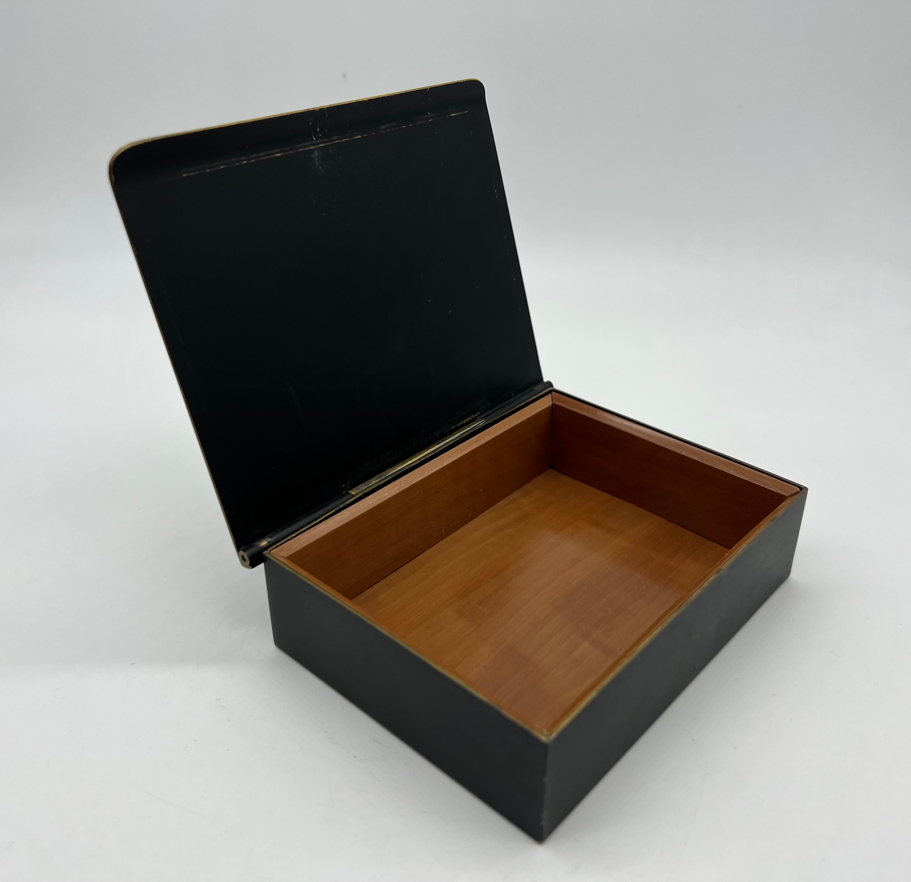 Richard Rohac Viennese Bronze Cigarette Box, Mid-20th Century For Sale 1