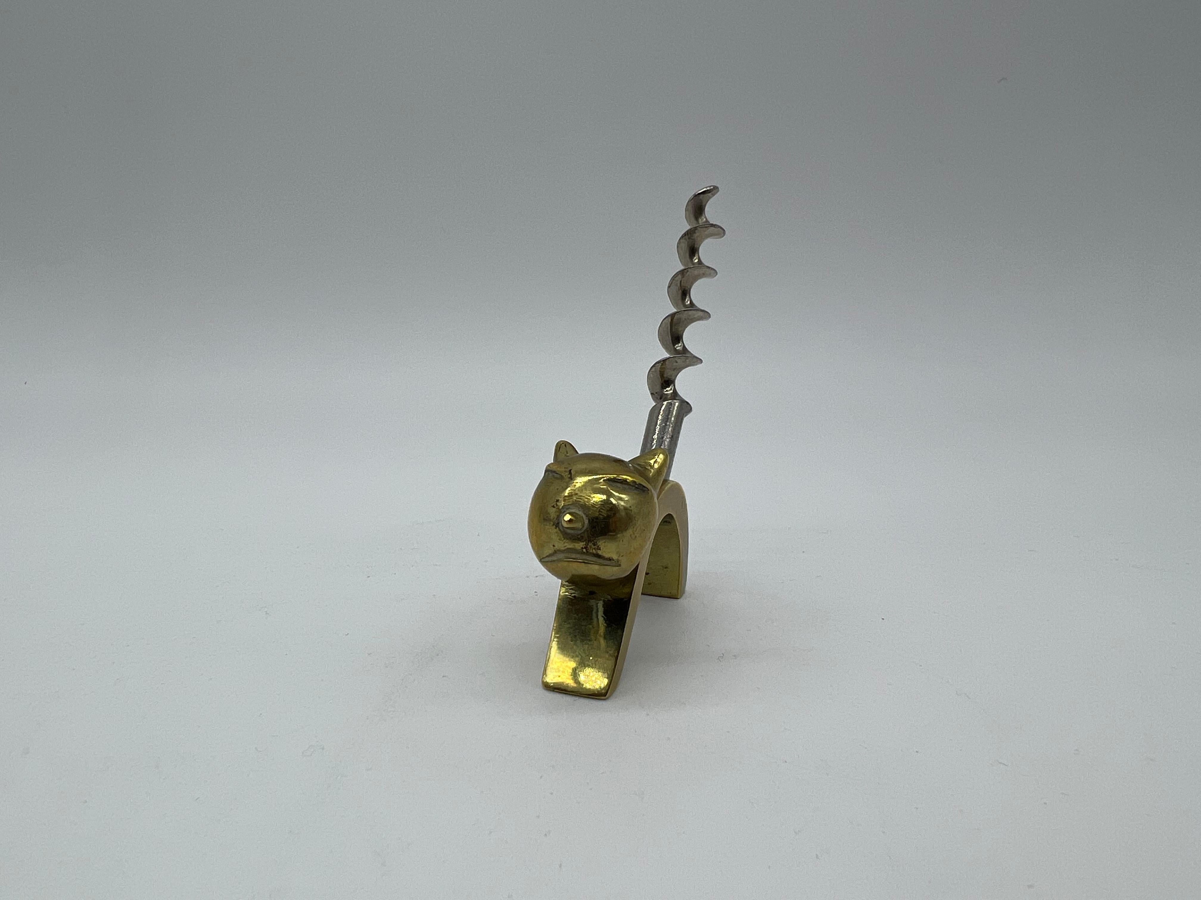 Richard Rohac Wiener Bronze-Korkenzieher Katze, Mitte des 20. Jahrhunderts im Angebot 7