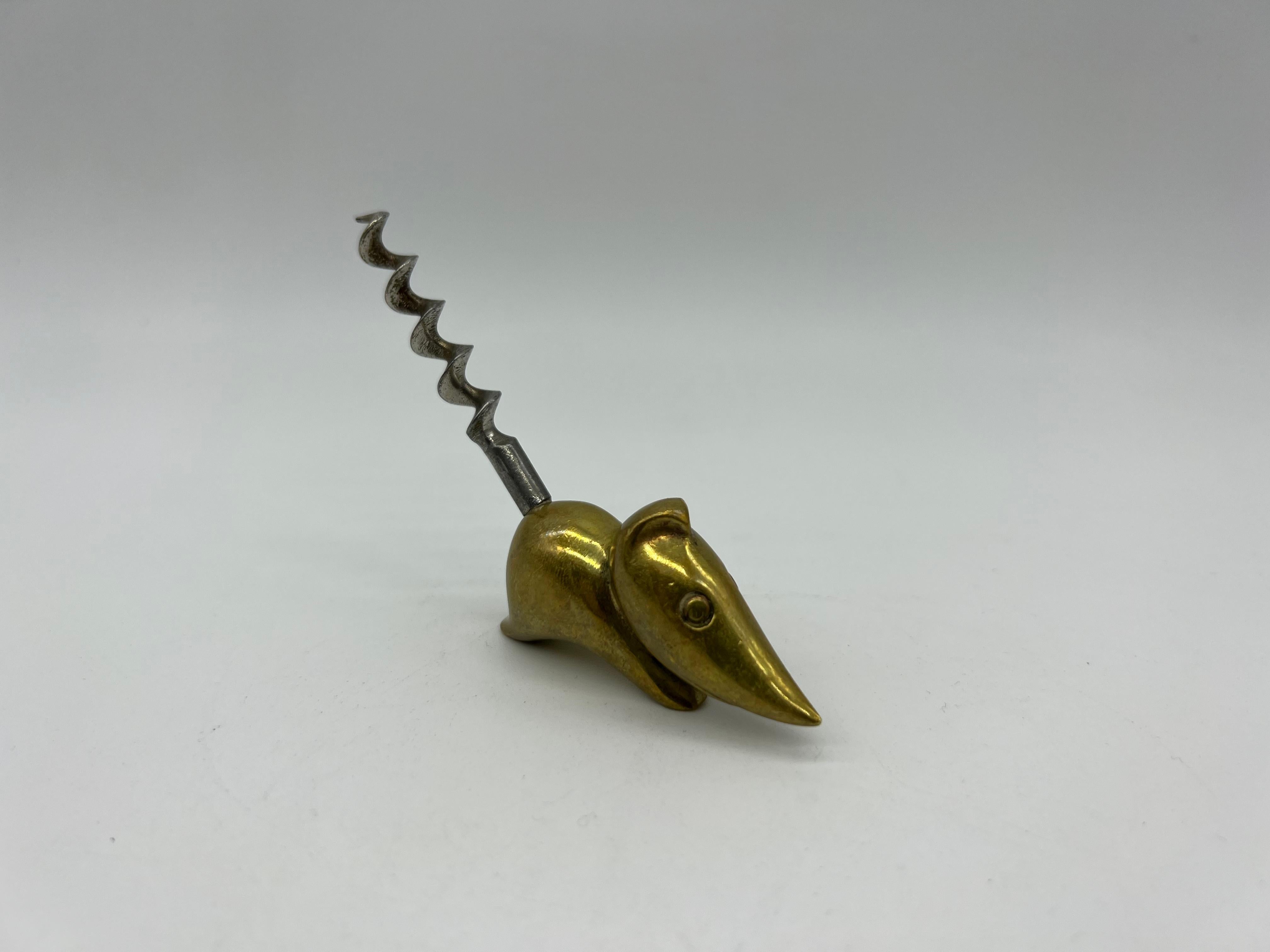 Richard Rohac Viennese Bronze Corkscrew Mouse, Mid-20th Century For Sale 1