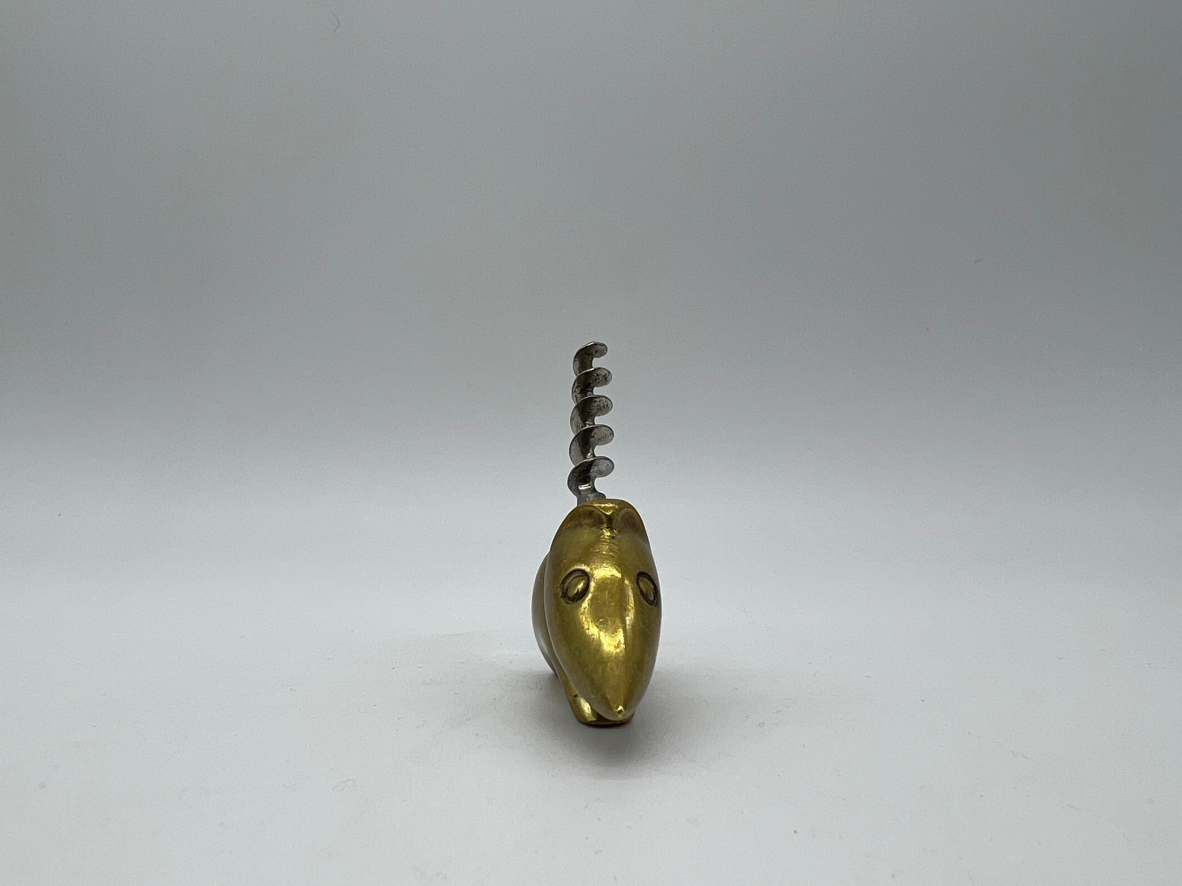 Richard Rohac Viennese Bronze Corkscrew Mouse, Mid-20th Century For Sale 2