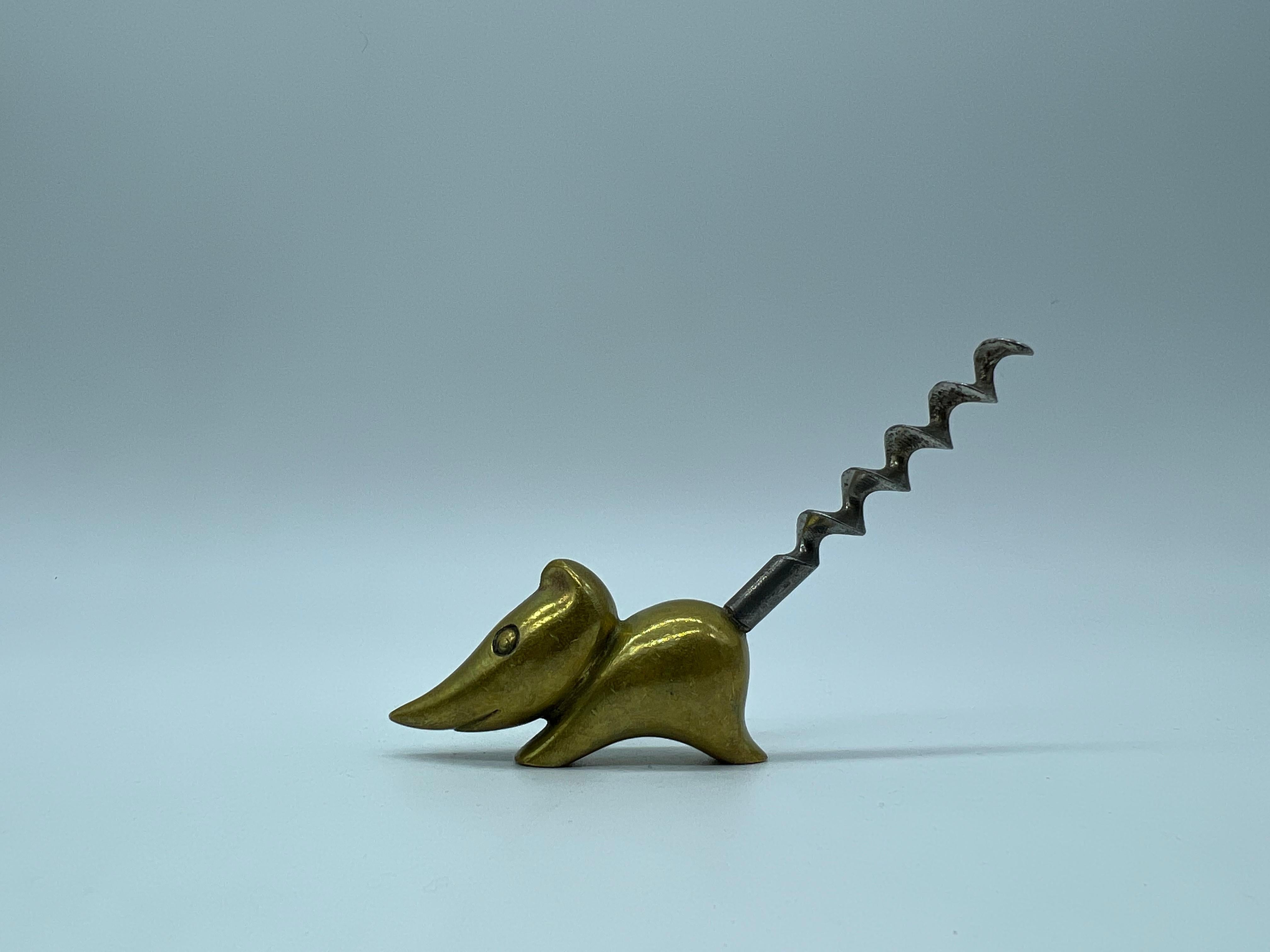Richard Rohac Viennese Bronze Corkscrew Mouse, Mid-20th Century For Sale 3