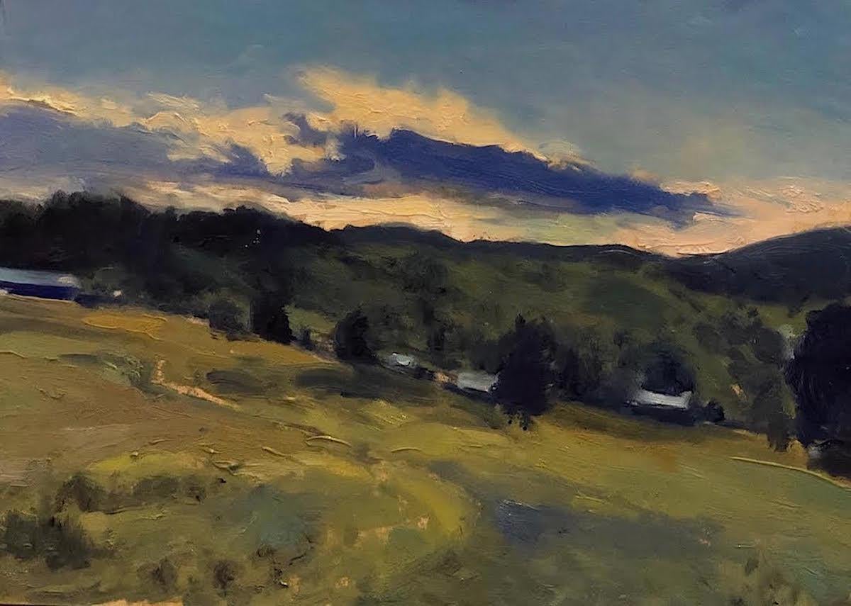 Richard Rosenblatt - “Montana Hillside Sketch”, Oil Landscape Painting