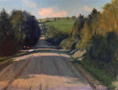 "Wisconsin Backroad", Peinture à l'huile de paysage sur toile