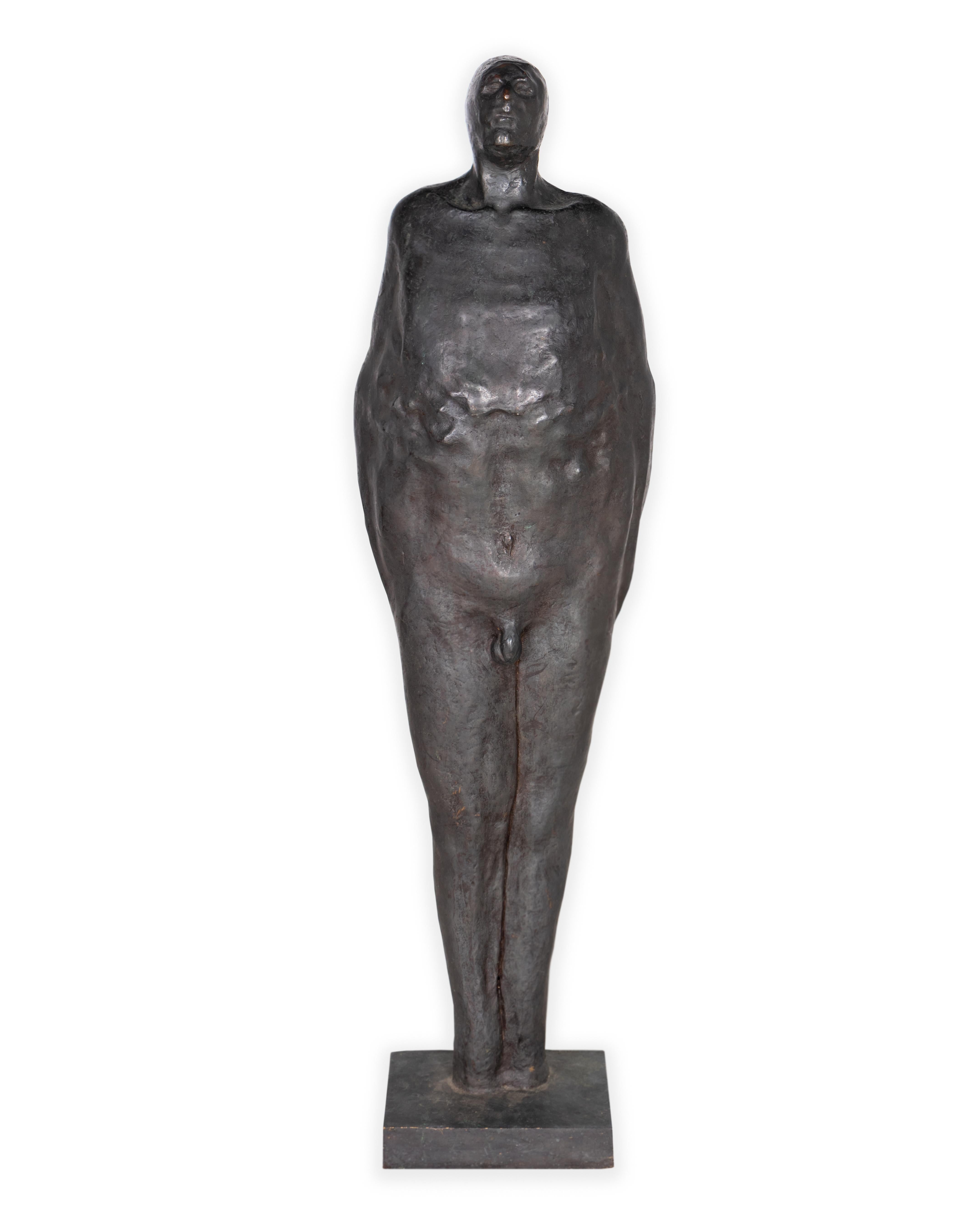 20ième siècle « Figure nue » de Richard Rosenblum en bronze, signée sur socle personnel en vente