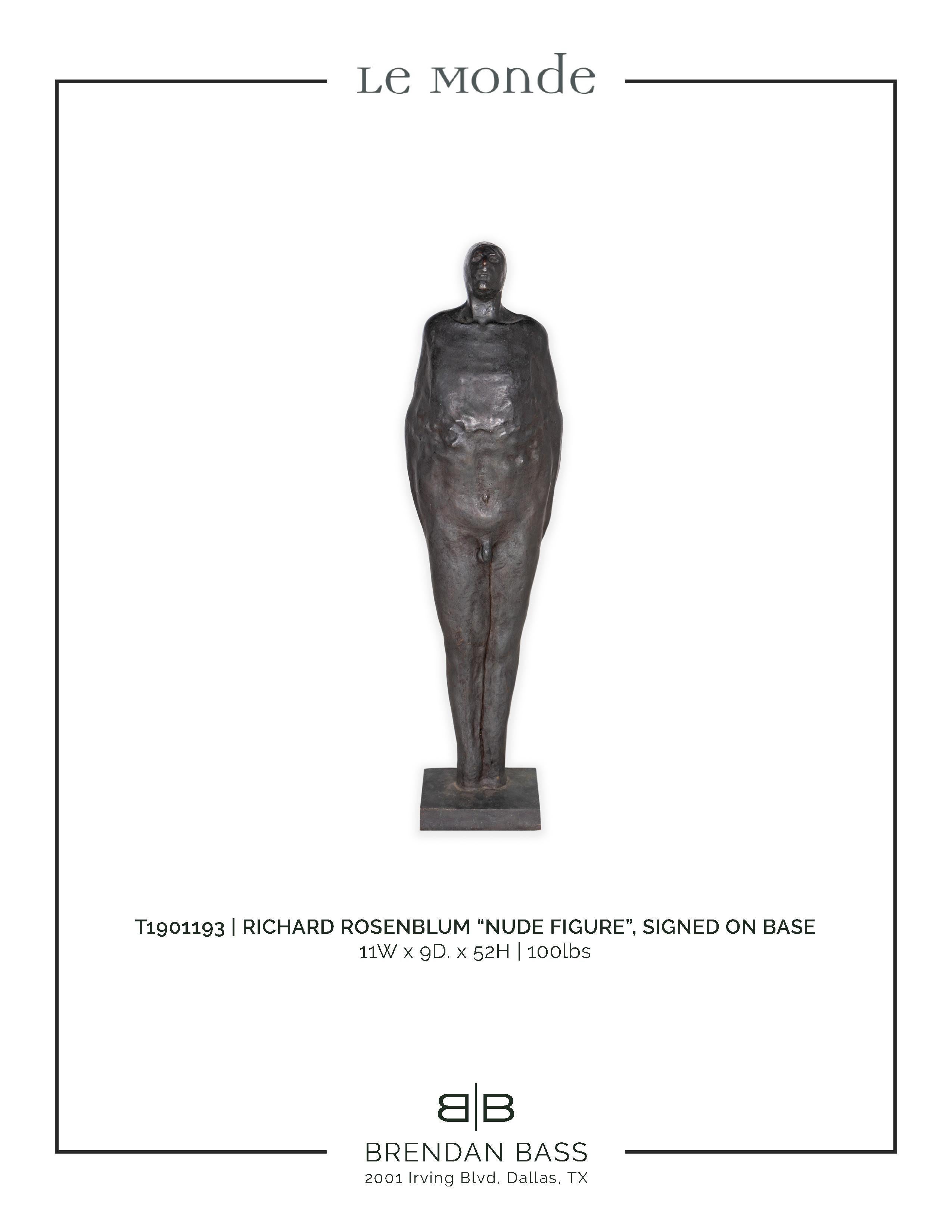 Bronze « Figure nue » de Richard Rosenblum en bronze, signée sur socle personnel en vente