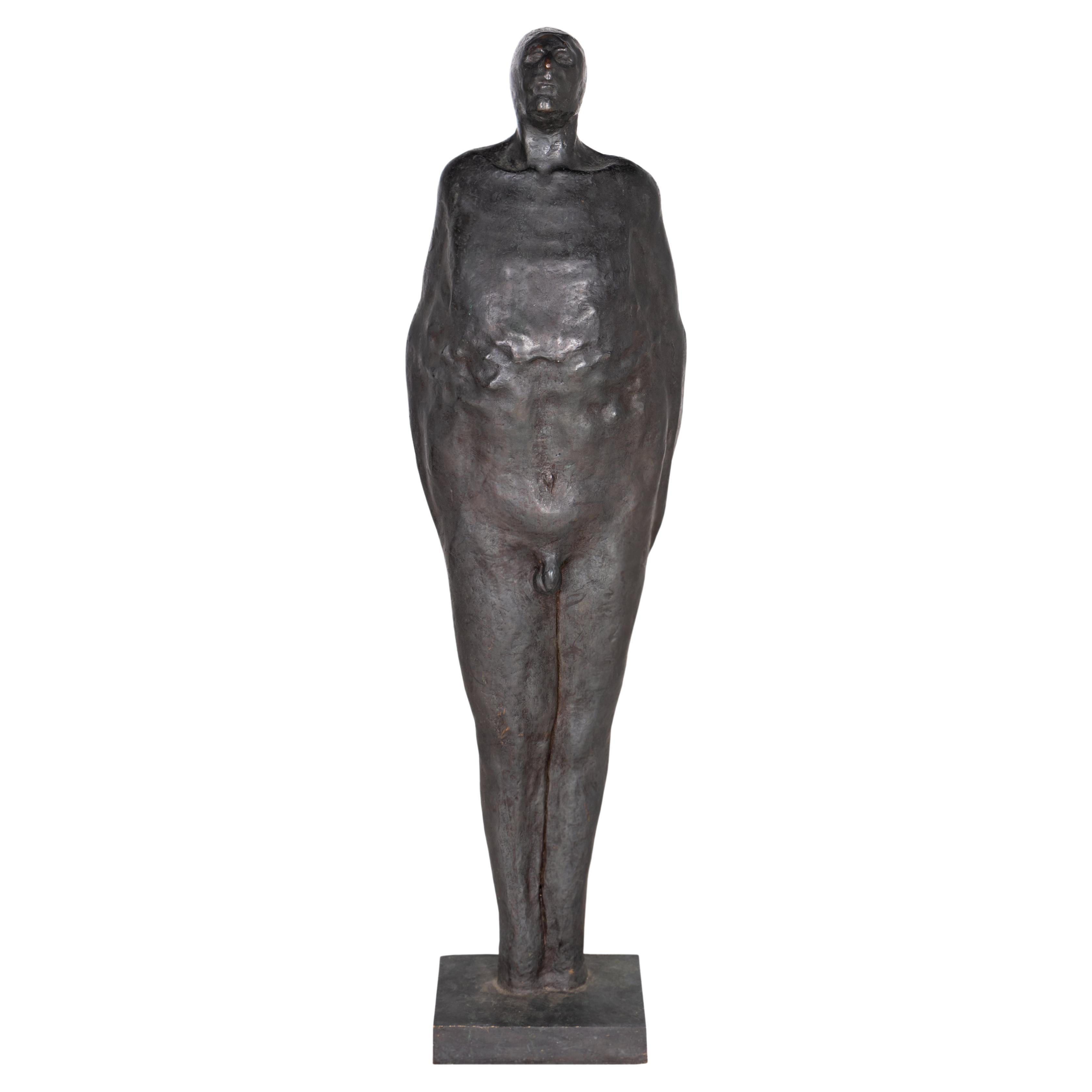 « Figure nue » de Richard Rosenblum en bronze, signée sur socle personnel