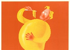 Original Perlach Maccaroni - Spaghetti vintage poster  pasta