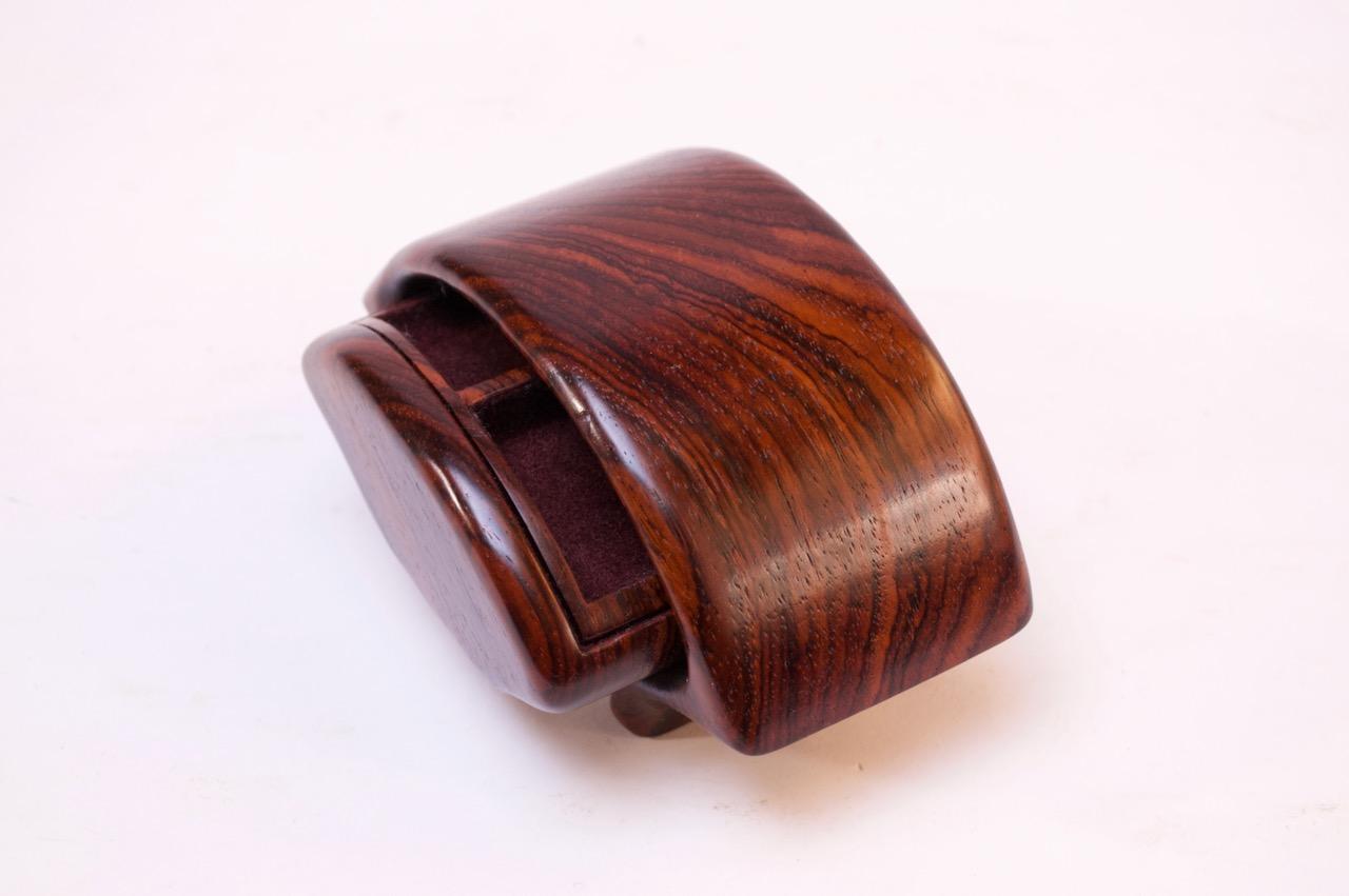 Richard Rothbard Sculptural Rosewood Jewelry / Trinket Box In Good Condition In Brooklyn, NY