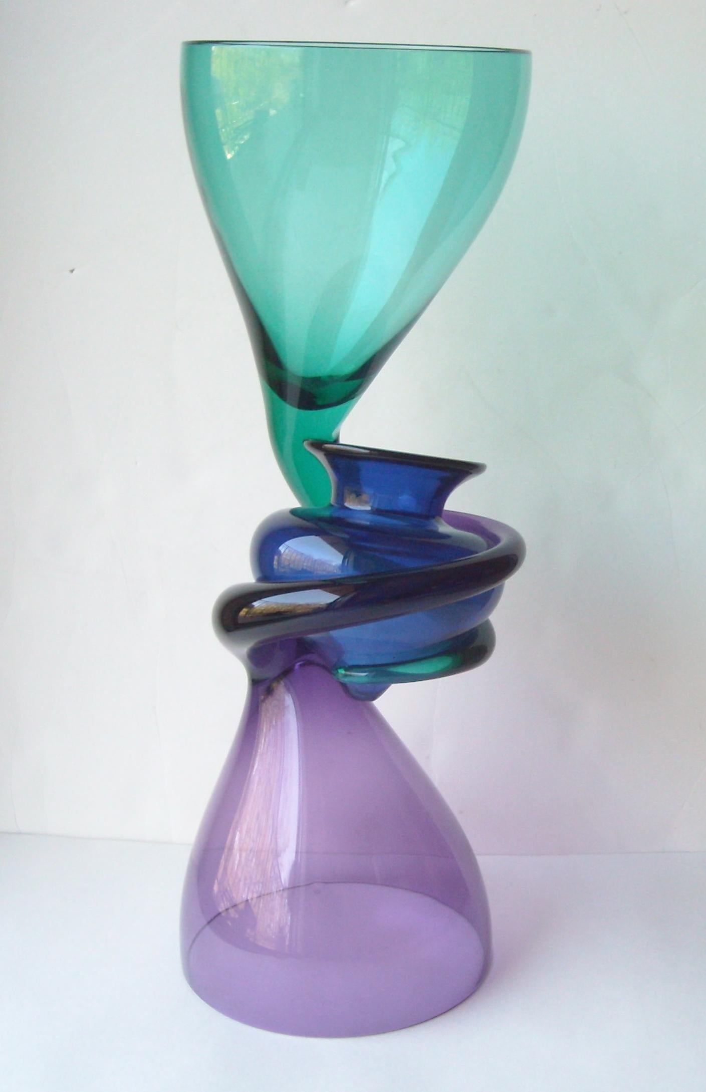 Post-Modern Richard Royal Studio Glass Vase, 