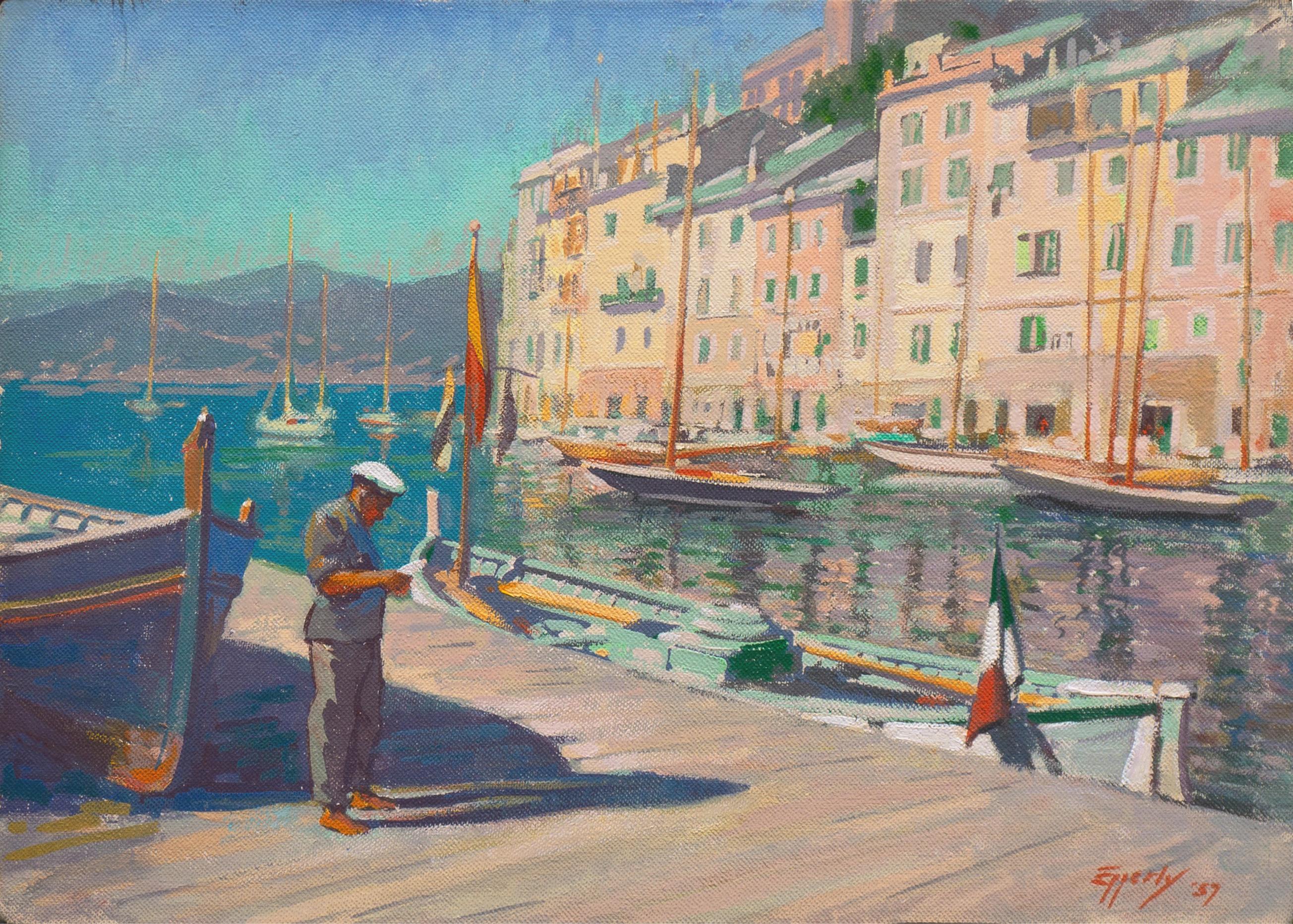 Richard Ruh Epperly Figurative Painting – „Sicily“, Paris, Art Institute of Chicago, Smithsonian Institute, Sunny Italy