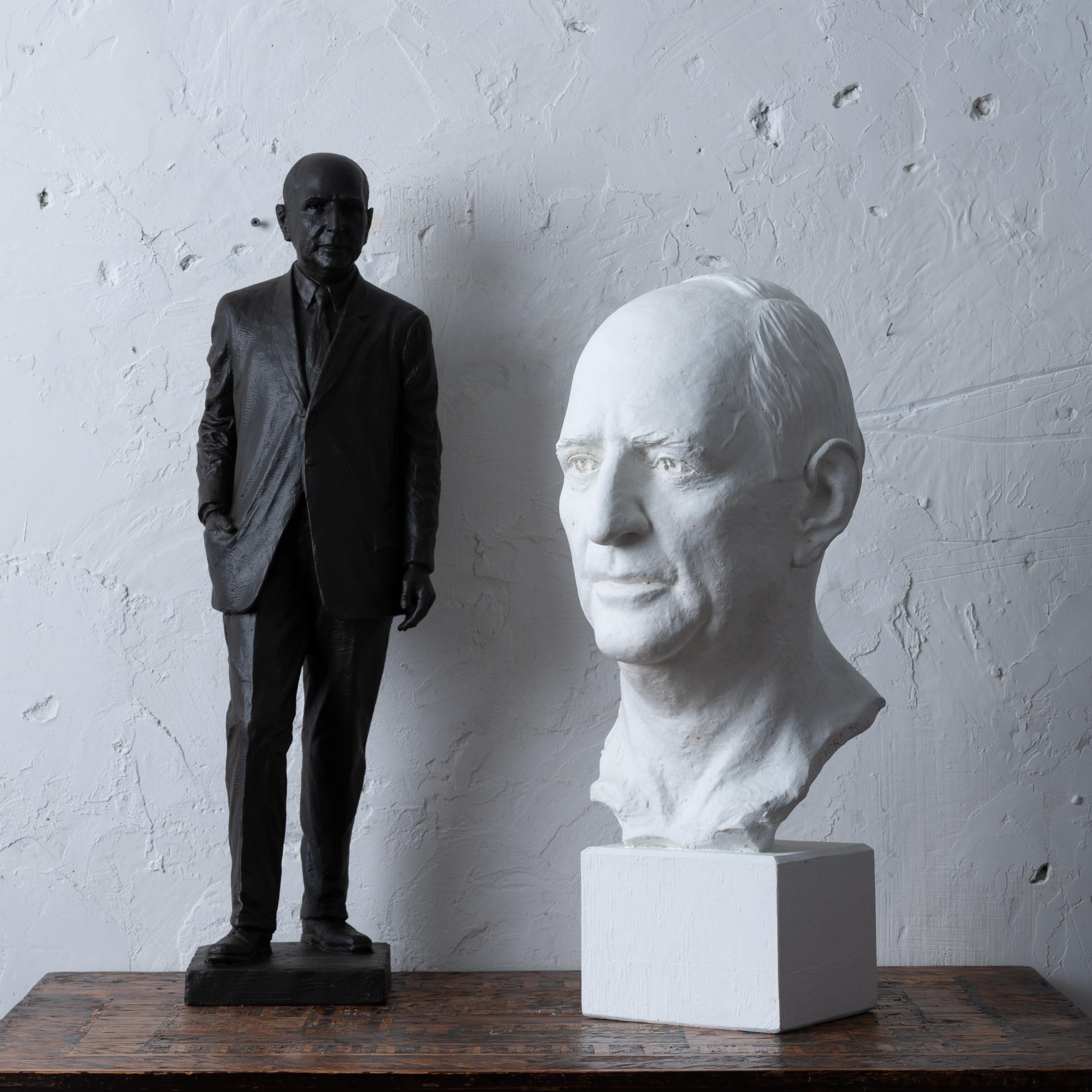 Modern Richard Russell Jr. Bust by Rosario Russell Fiore, 1975 For Sale