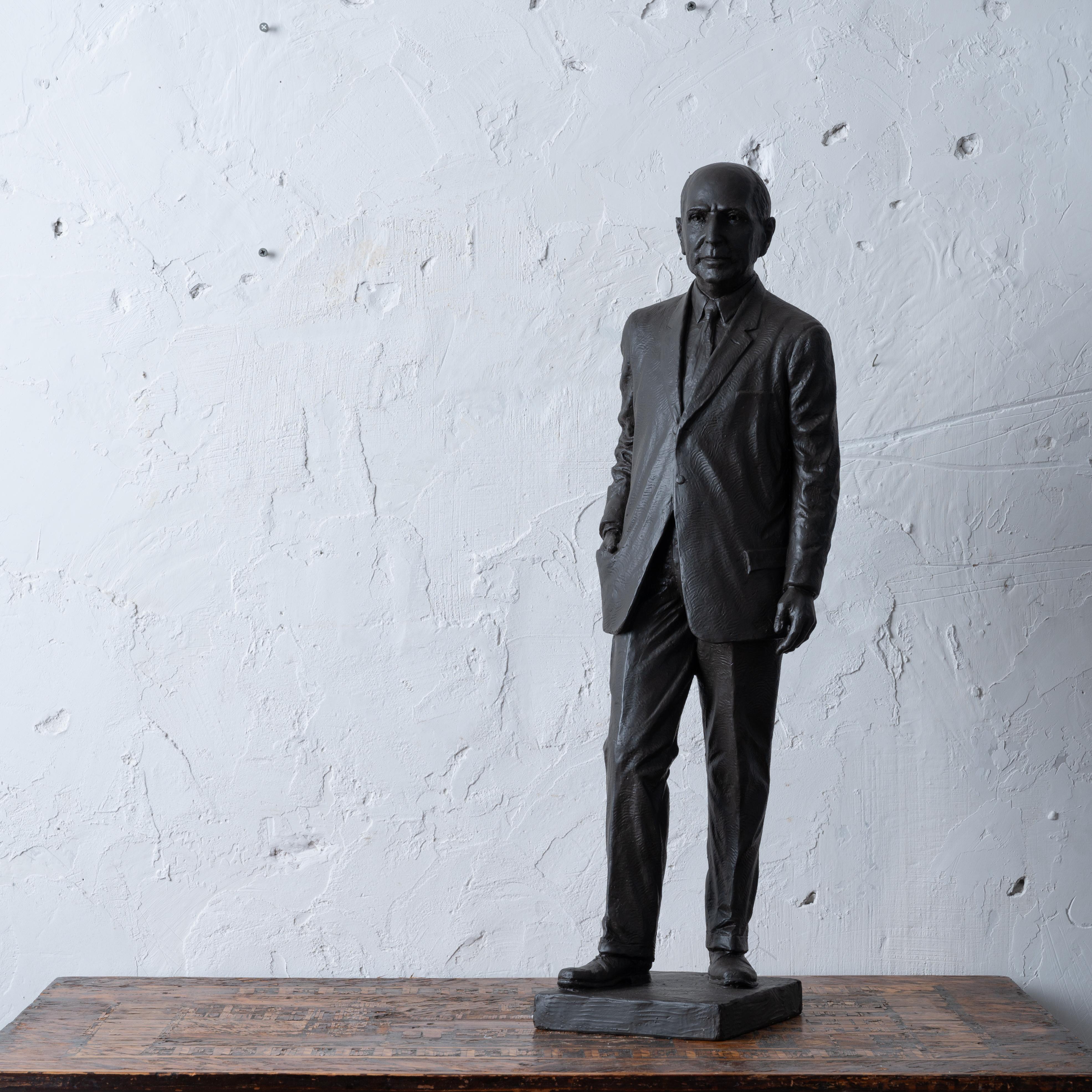 Richard Russell Jr. Plaster Maquette by Rosario R. Fiore In Good Condition For Sale In Savannah, GA