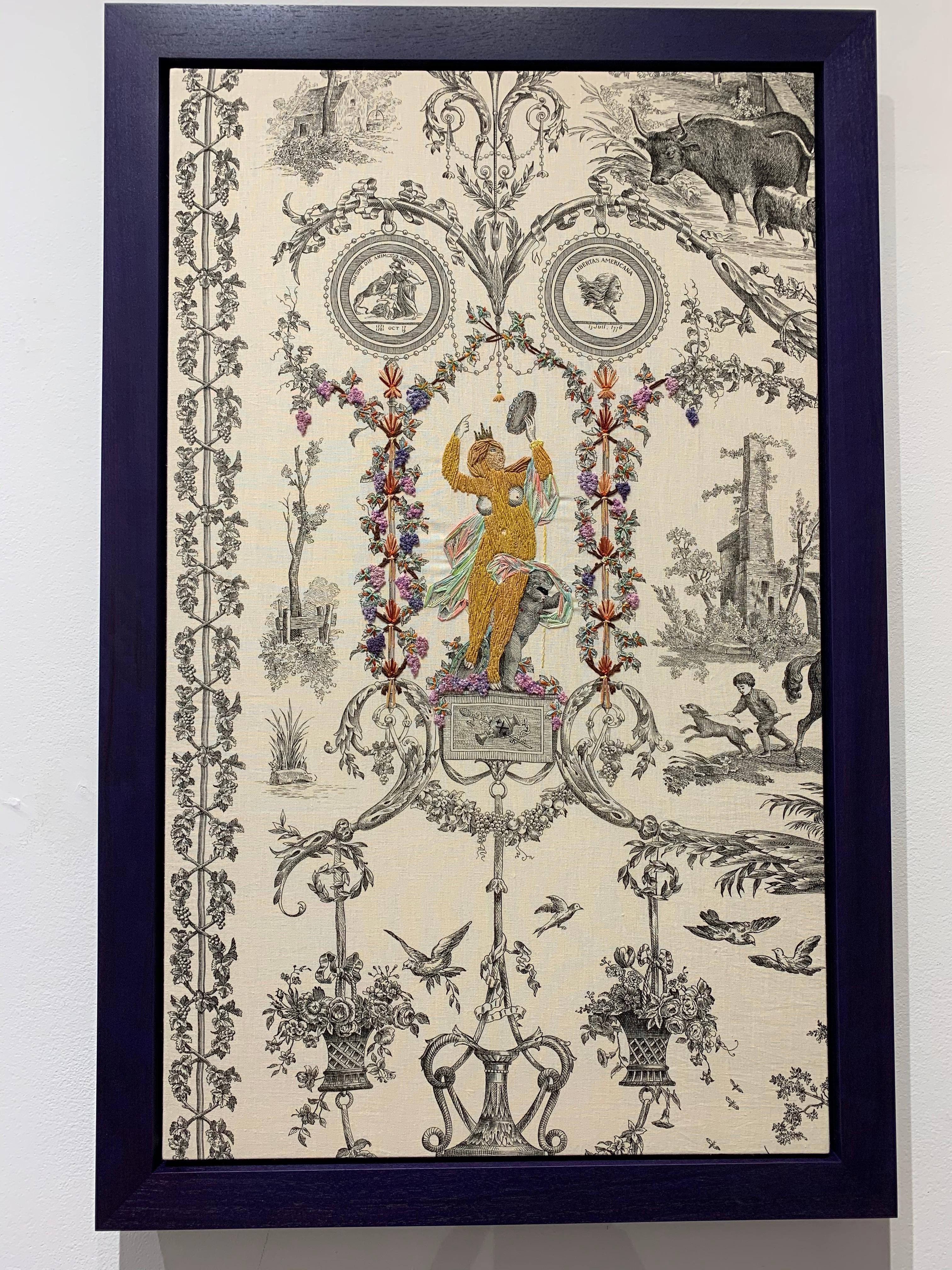 Richard Saja - Richard Saja "Lady Partington" embroidery floss on cotton  toile, 2020 at 1stDibs