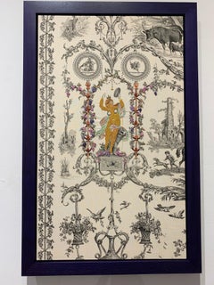 Richard Saja "Lady Partington" embroidery floss on cotton toile, 2020