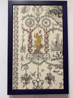 Richard Saja "Lady Partington" embroidery floss on cotton toile, 2020