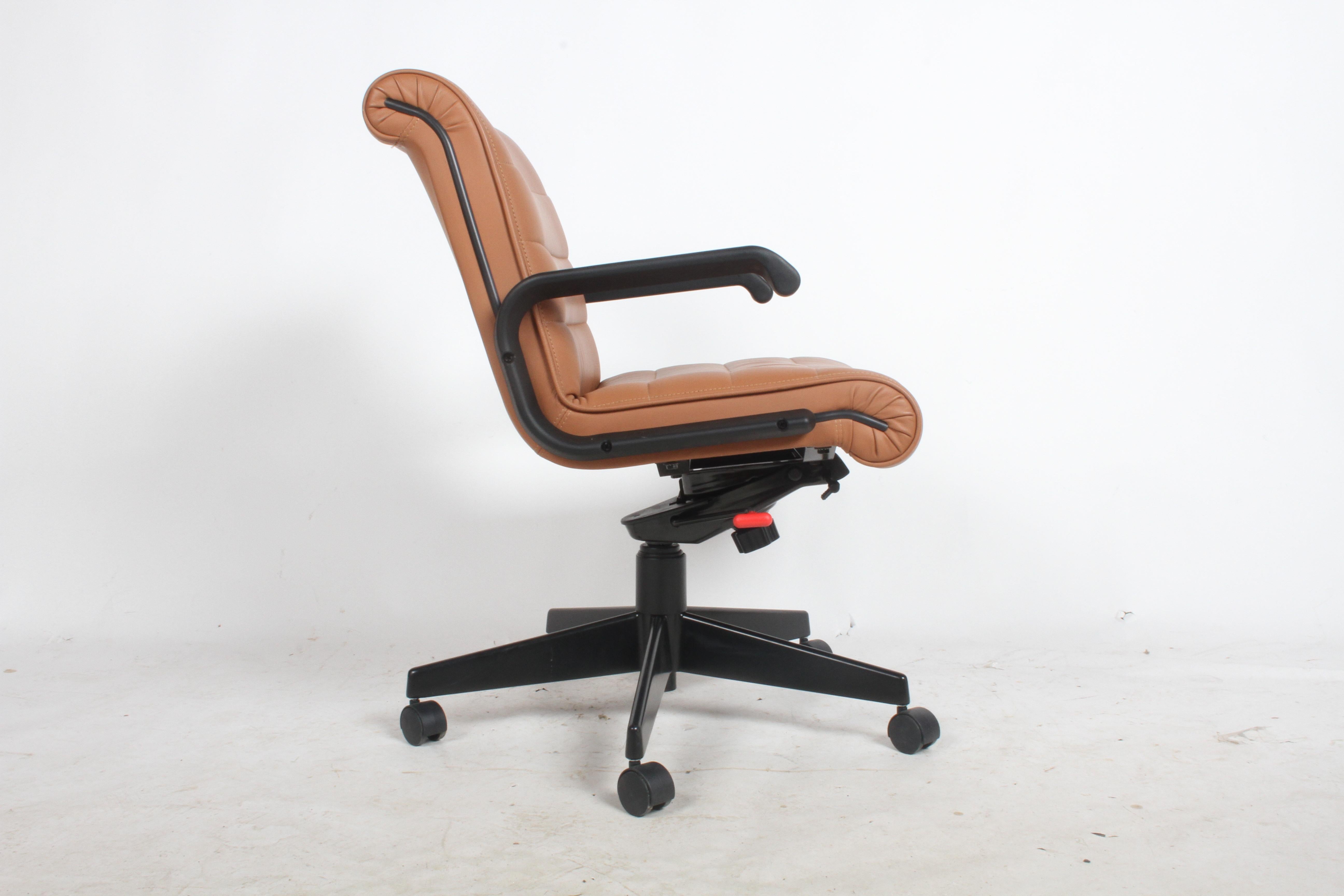 Mid-Century Modern Richard Sapper for Knoll Desk, Task, Executive or Conference Chair -Tan Leather