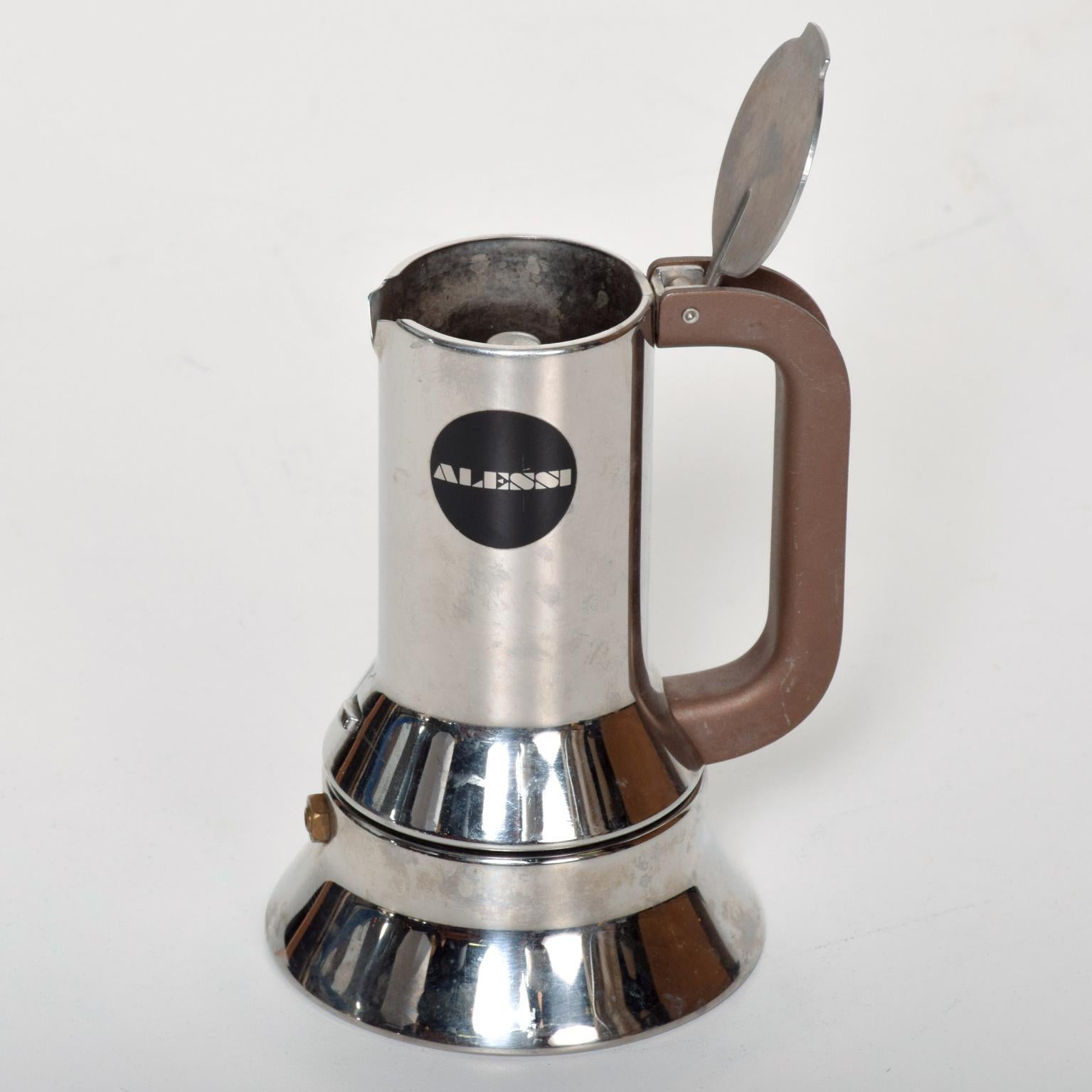 Stainless Steel Richard Sapper for Alessi, Coffee Expresso Maker, Midcentury Italian Modern