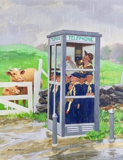 Cub Scouts in Phone Booth