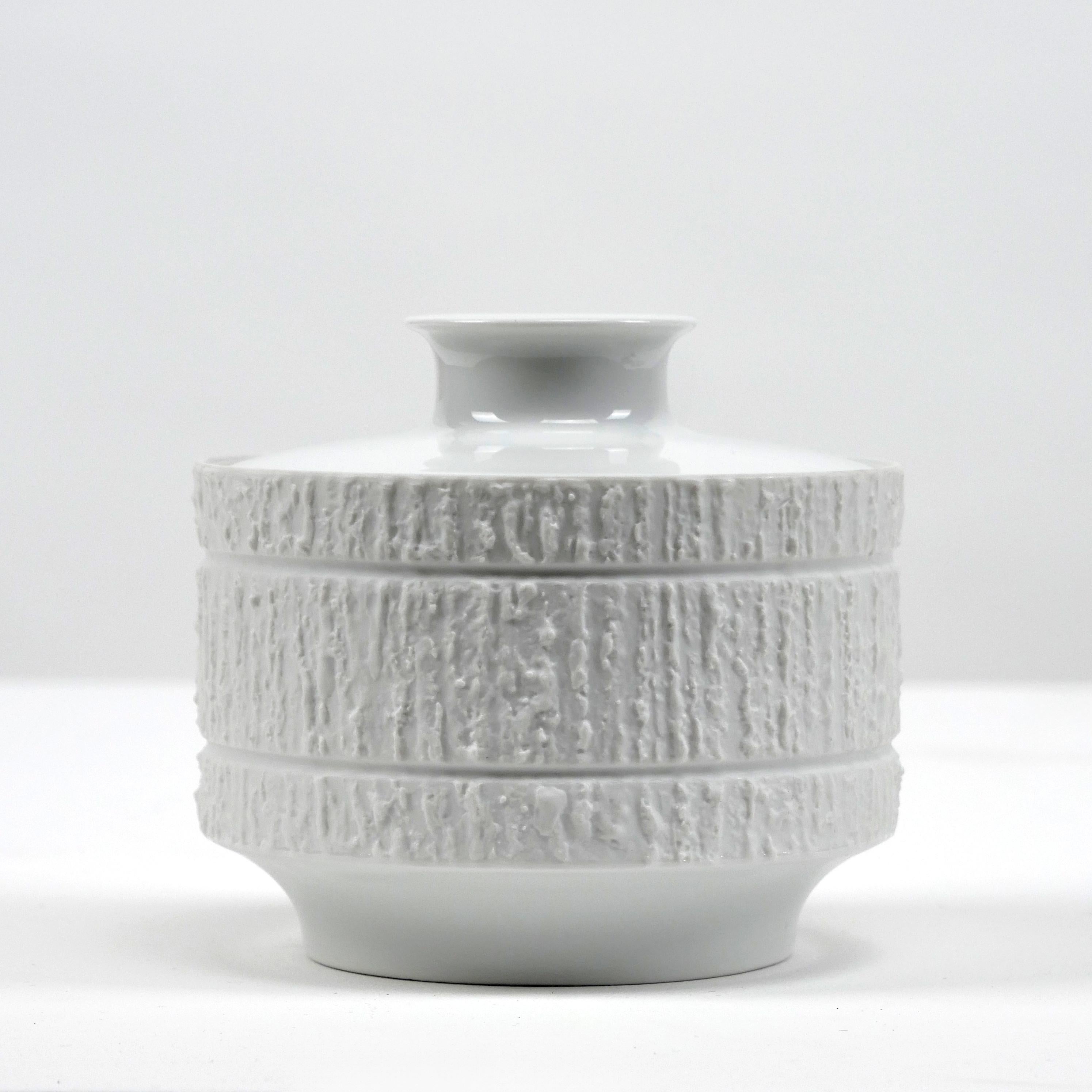 Mid-Century Modern Richard Scharrer, Thomas Rosenthal Germany 'Arcta' pot with lid, 1970s brutalist
