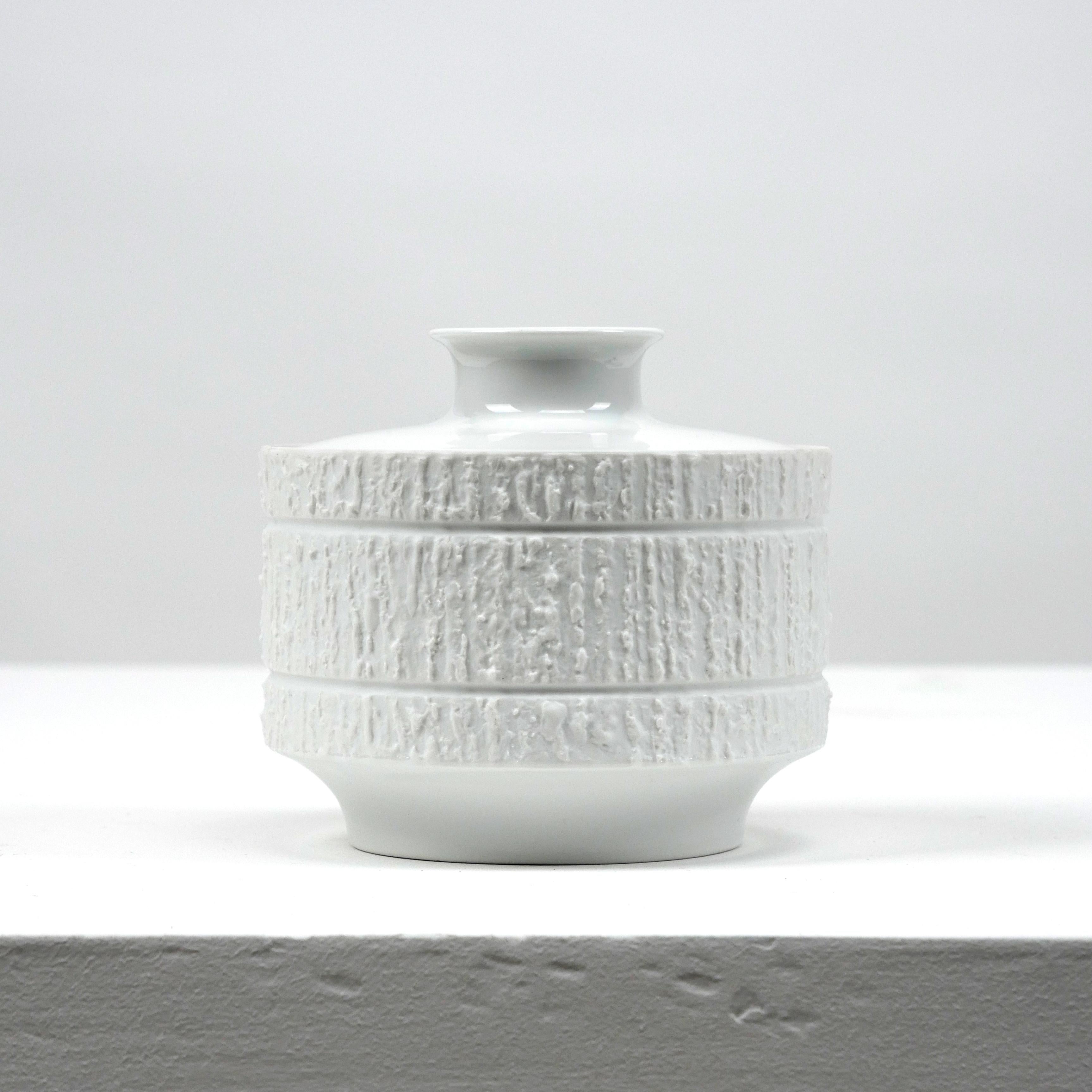 Late 20th Century Richard Scharrer, Thomas Rosenthal Germany 'Arcta' pot with lid, 1970s brutalist