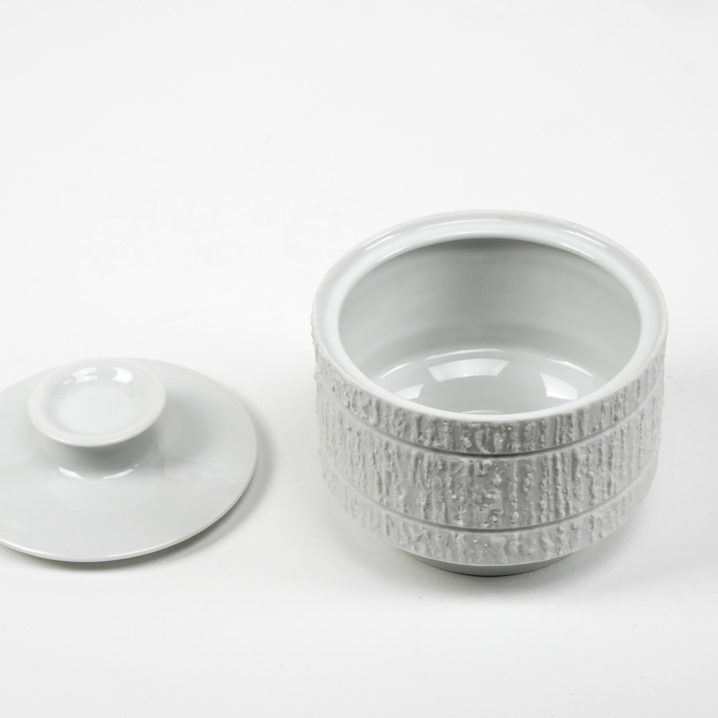 Ceramic Richard Scharrer, Thomas Rosenthal Germany 'Arcta' pot with lid, 1970s brutalist