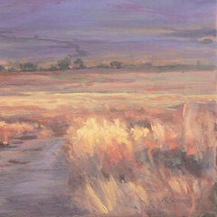 Autumn, Sunrise over Mt. Tom", artiste de Santa Barbara, Ventura Art Museum, huile.
