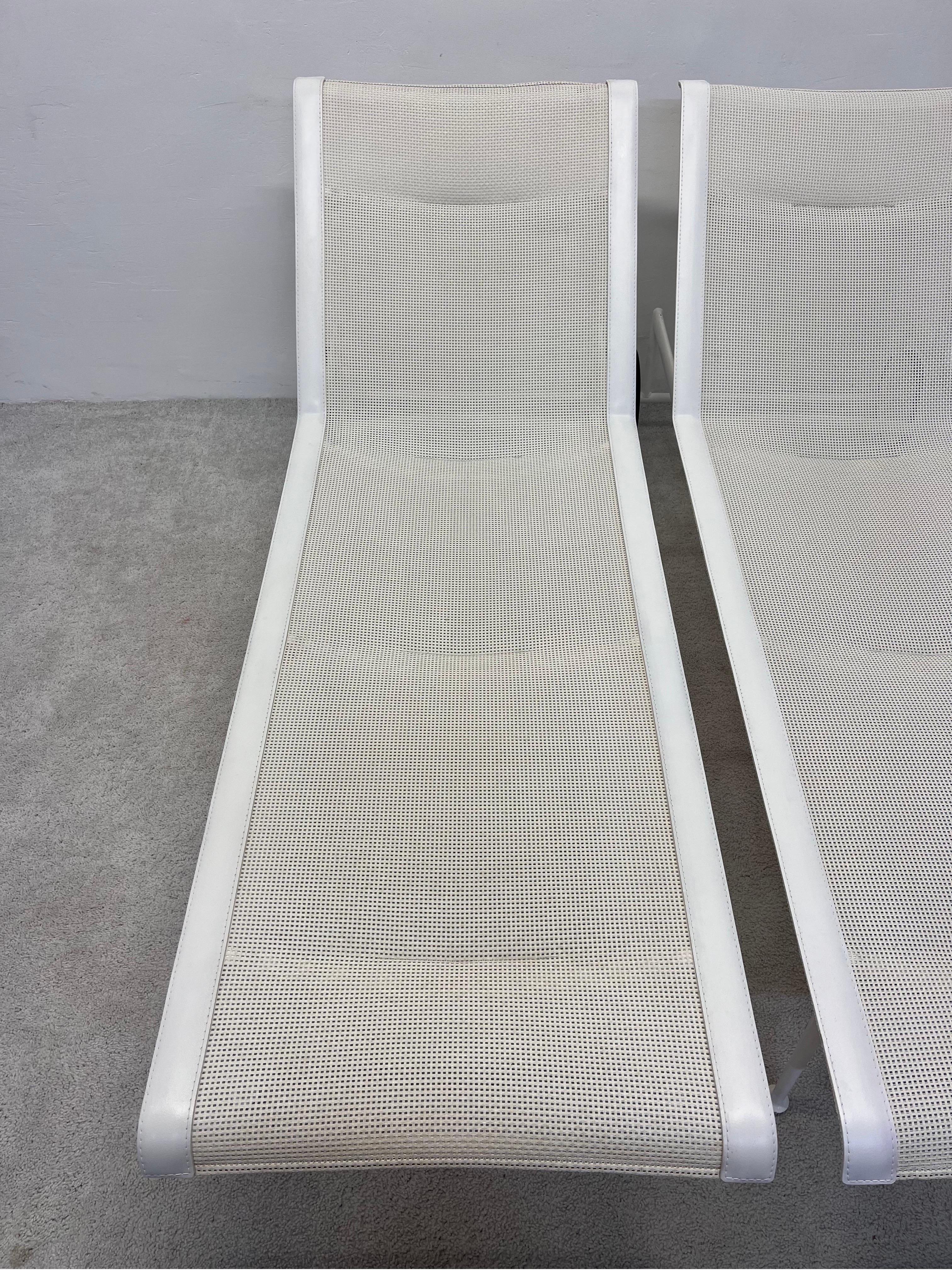 American Richard Schultz 1966 Adjustable Outdoor Chaise Lounges for Knoll - a Pair