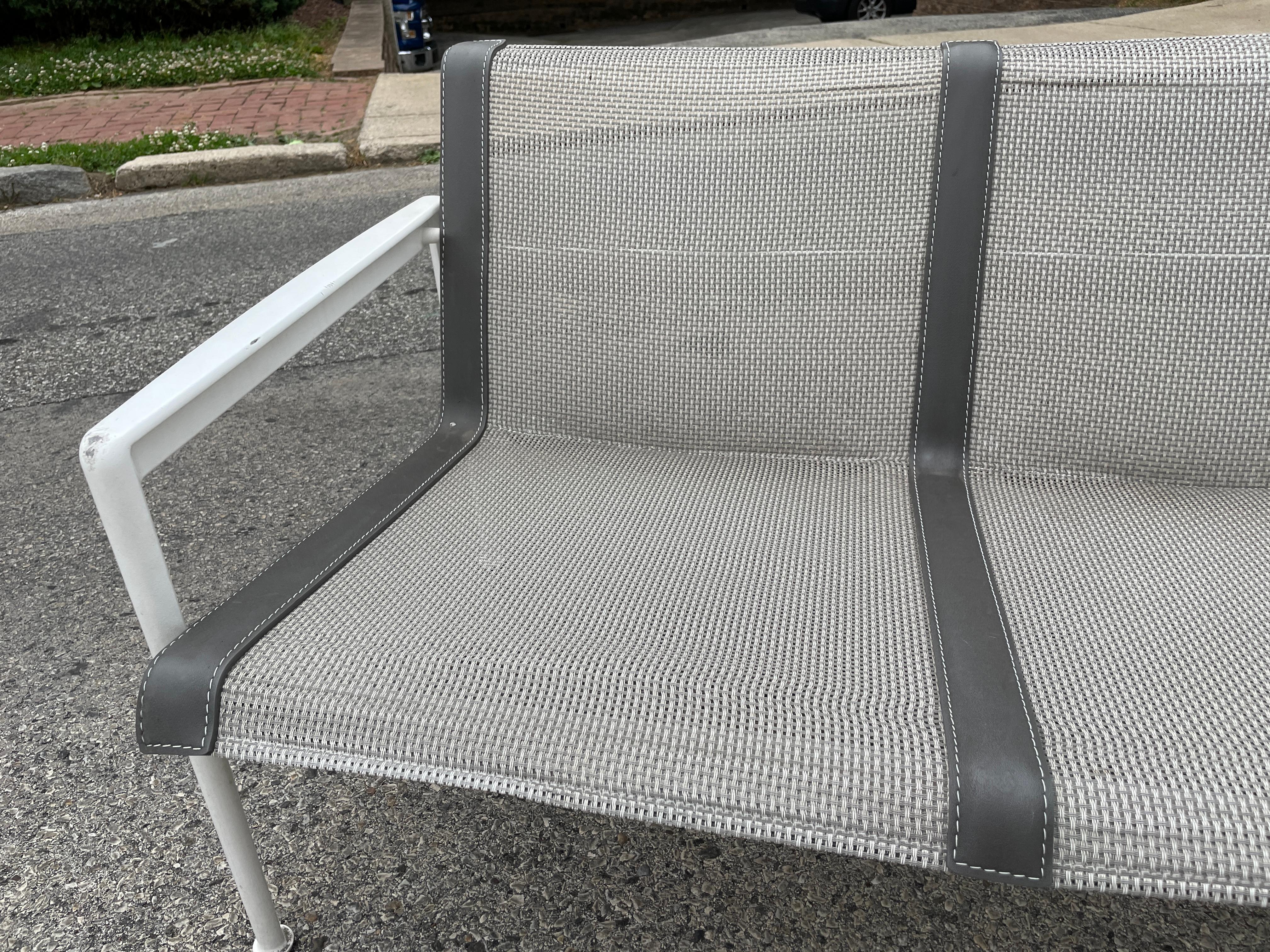 Aluminum Richard Schultz 1966 Collection Outdoor 3-Seat Sofa For Sale