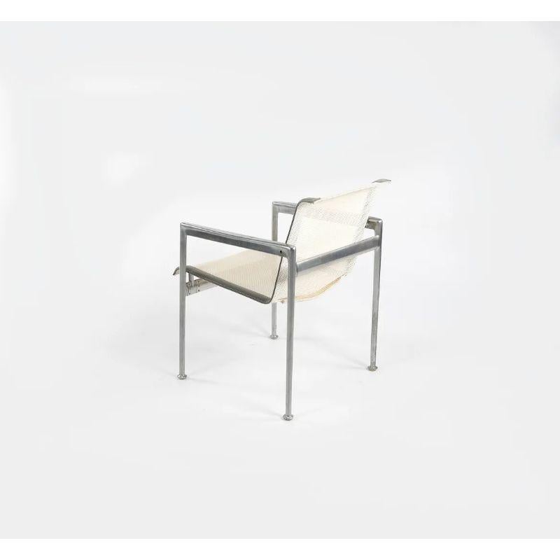 Richard Schultz 1966 Series Aluminum Prototype Dining Arm Chair w/ Rivets In Good Condition For Sale In Philadelphia, PA