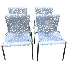 Richard Schultz 1996 Topiary Collection Vintage Stacking Cafe Chairs