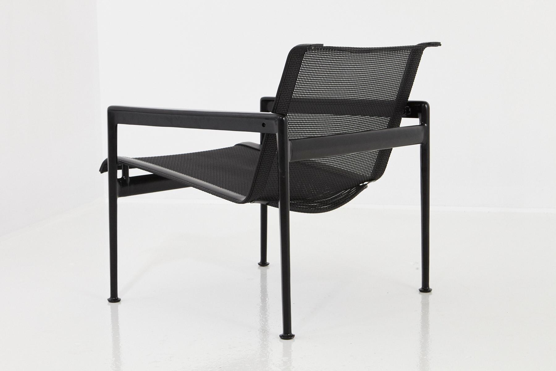 Powder-Coated Richard Schultz All Black Garden Lounge Chair from the '1966 Collection' For Sale